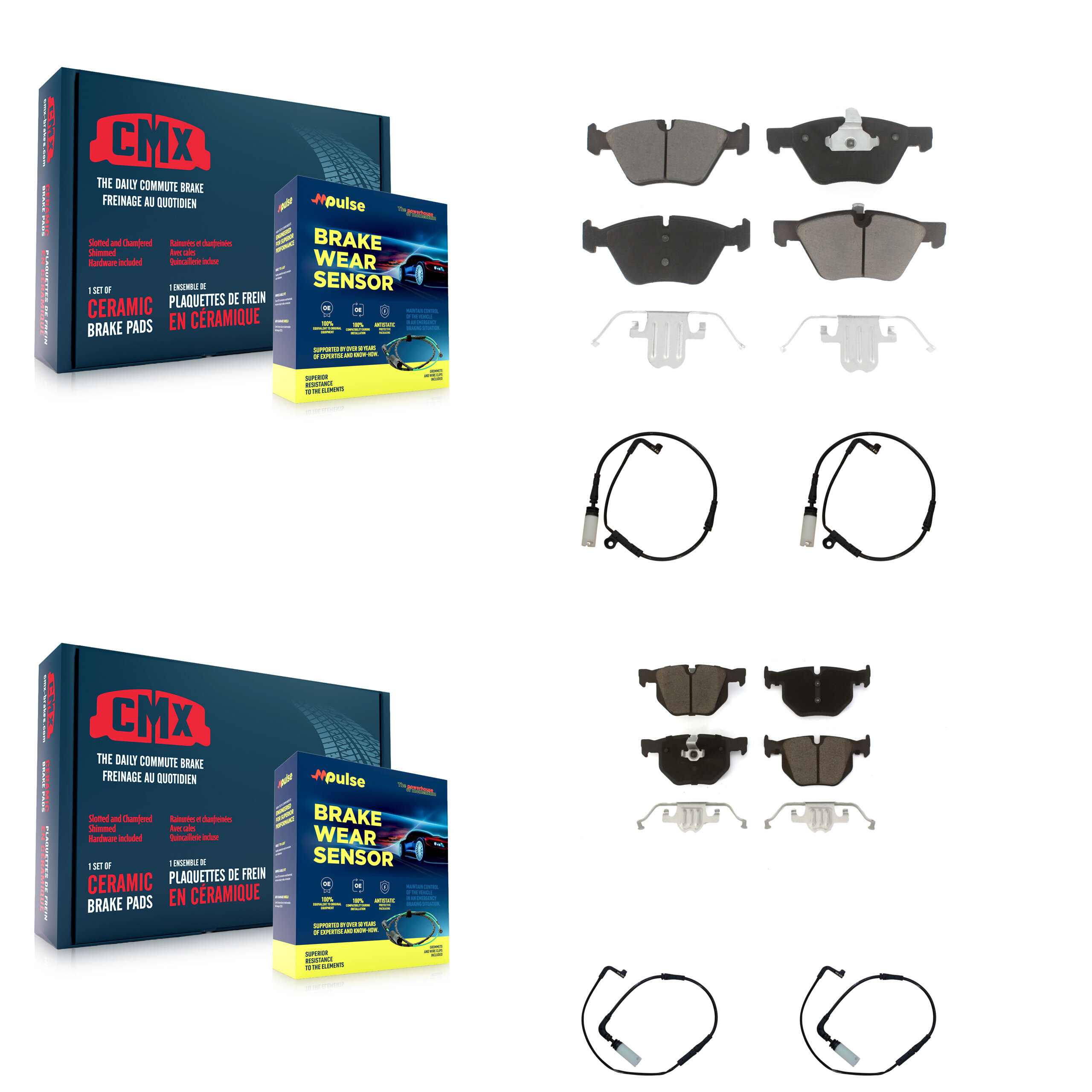 CMX - KCW-100320 - Front and Rear Disc Brake Pad Kits