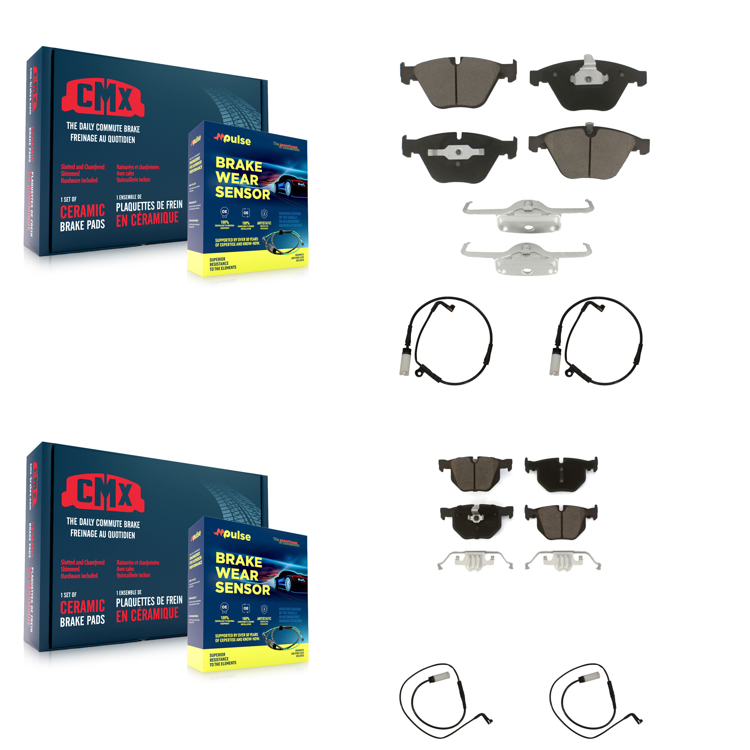 CMX - KCW-100321 - Front and Rear Disc Brake Pad Kits