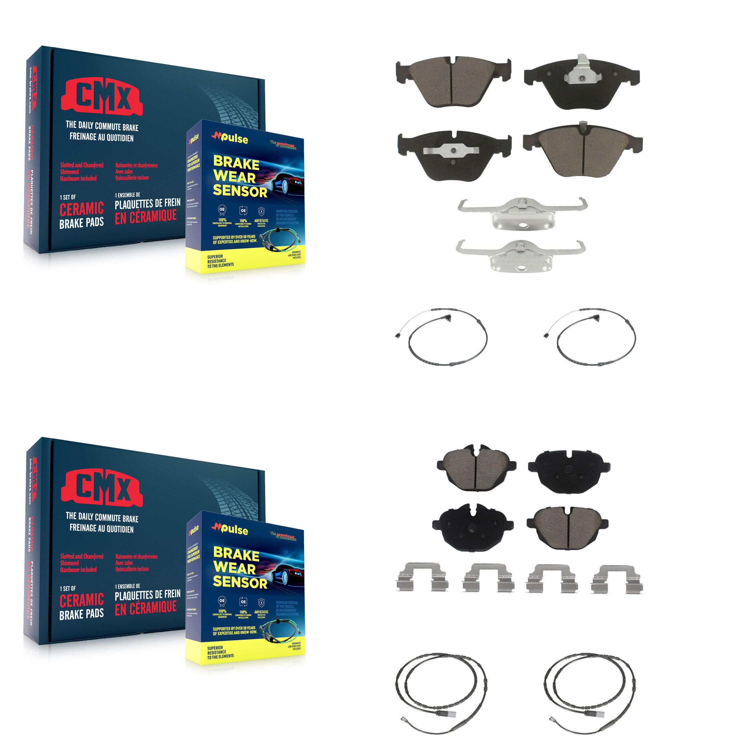 CMX - KCW-100322 - Front and Rear Disc Brake Pad Kits