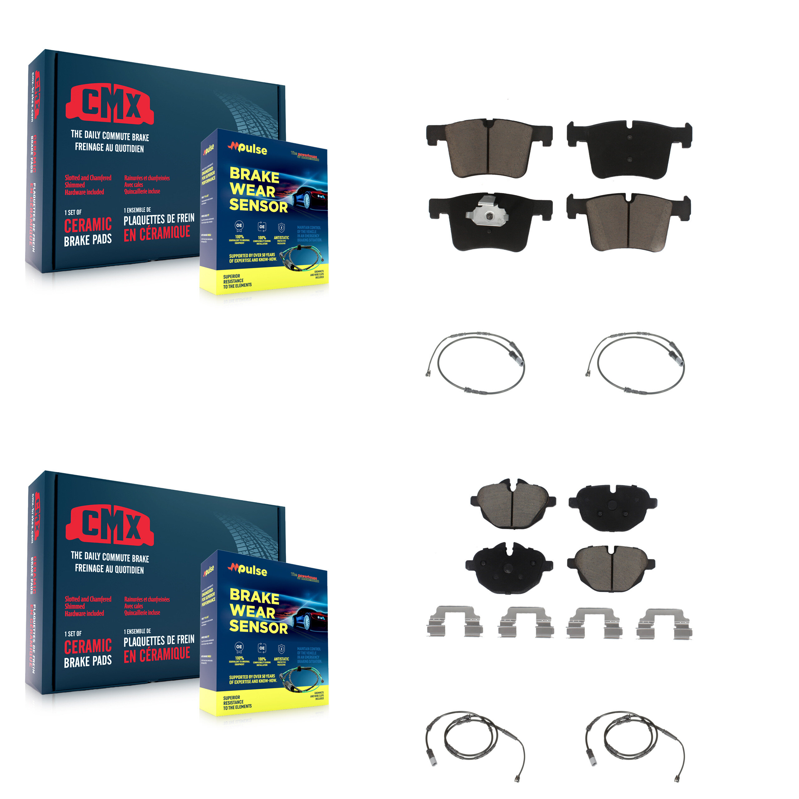 CMX - KCW-100325 - Front and Rear Disc Brake Pad Kits