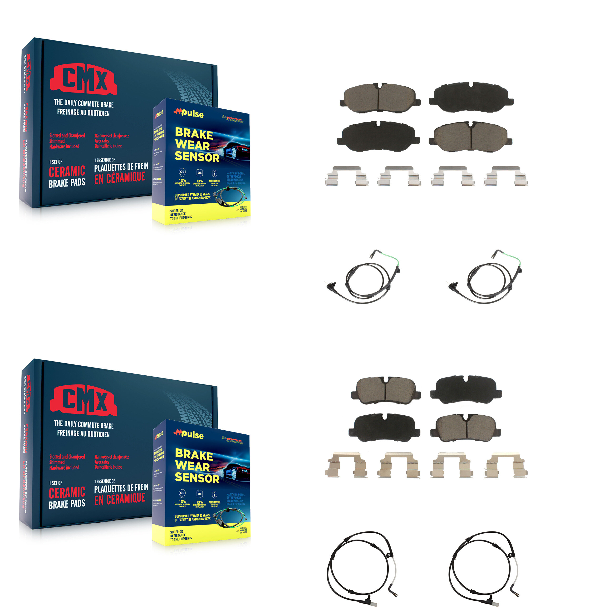 CMX - KCW-100331 - Front and Rear Disc Brake Pad Kits