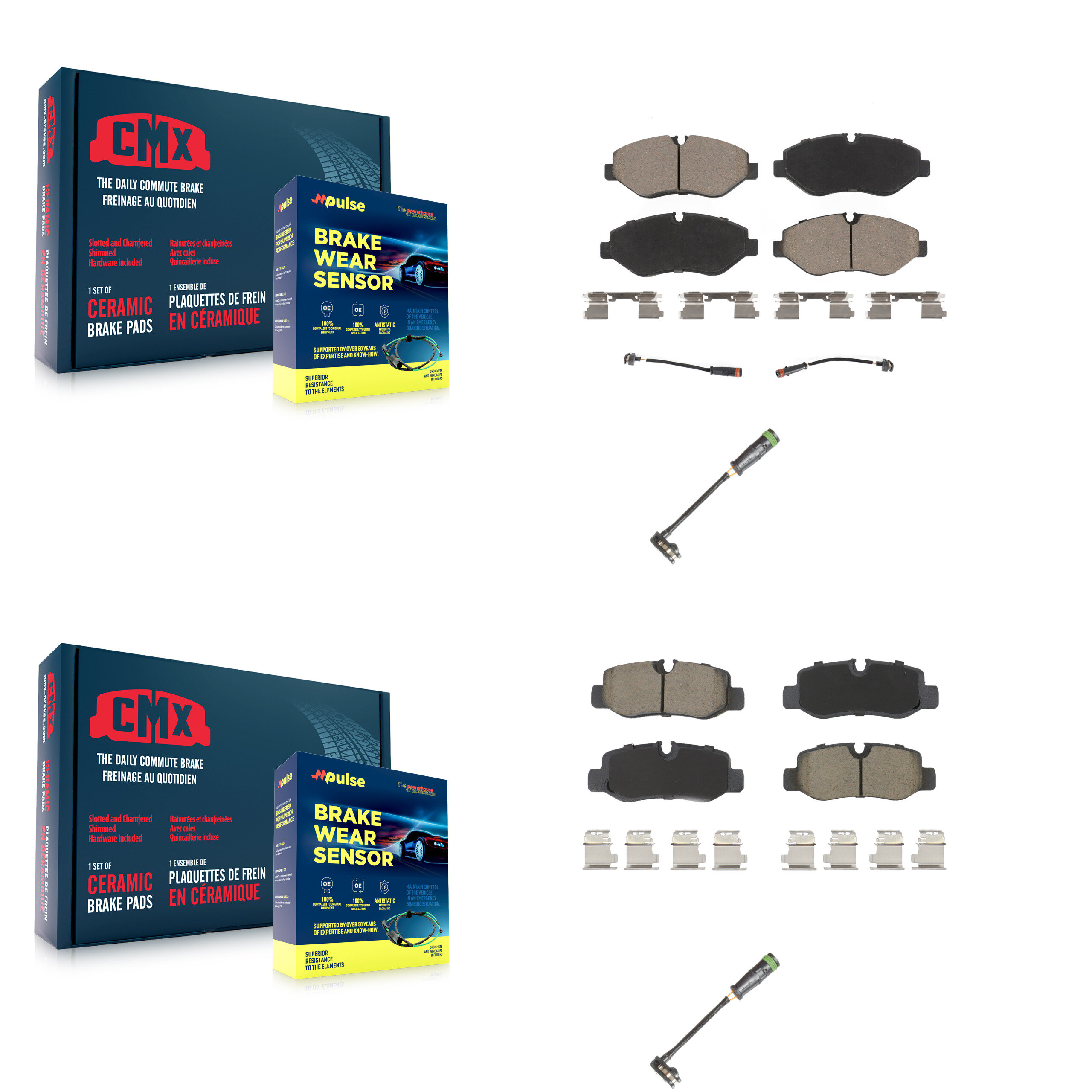 CMX - KCW-101020 - Front and Rear Disc Brake Pad Kits