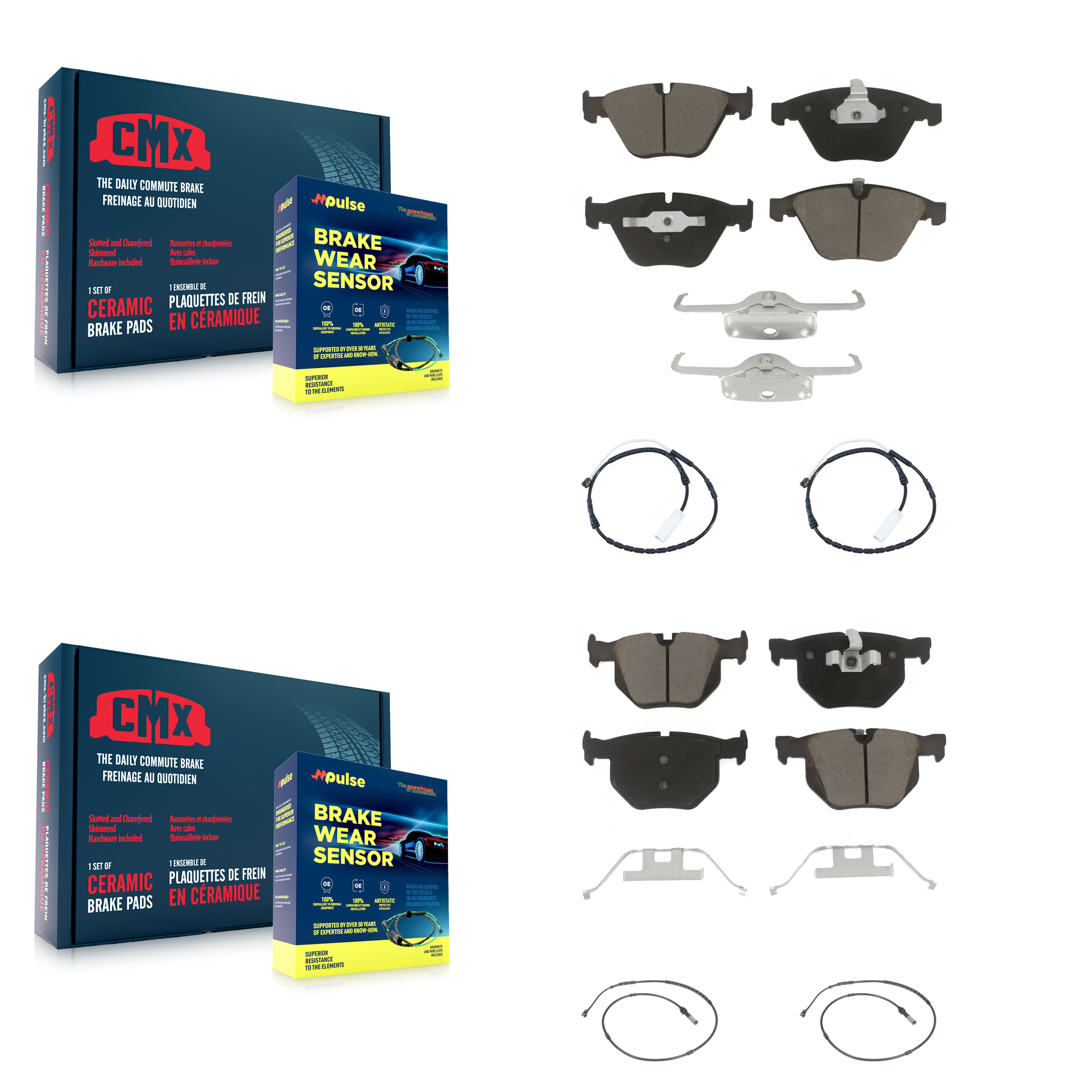 CMX - KCW-101021 - Front and Rear Disc Brake Pad Kits
