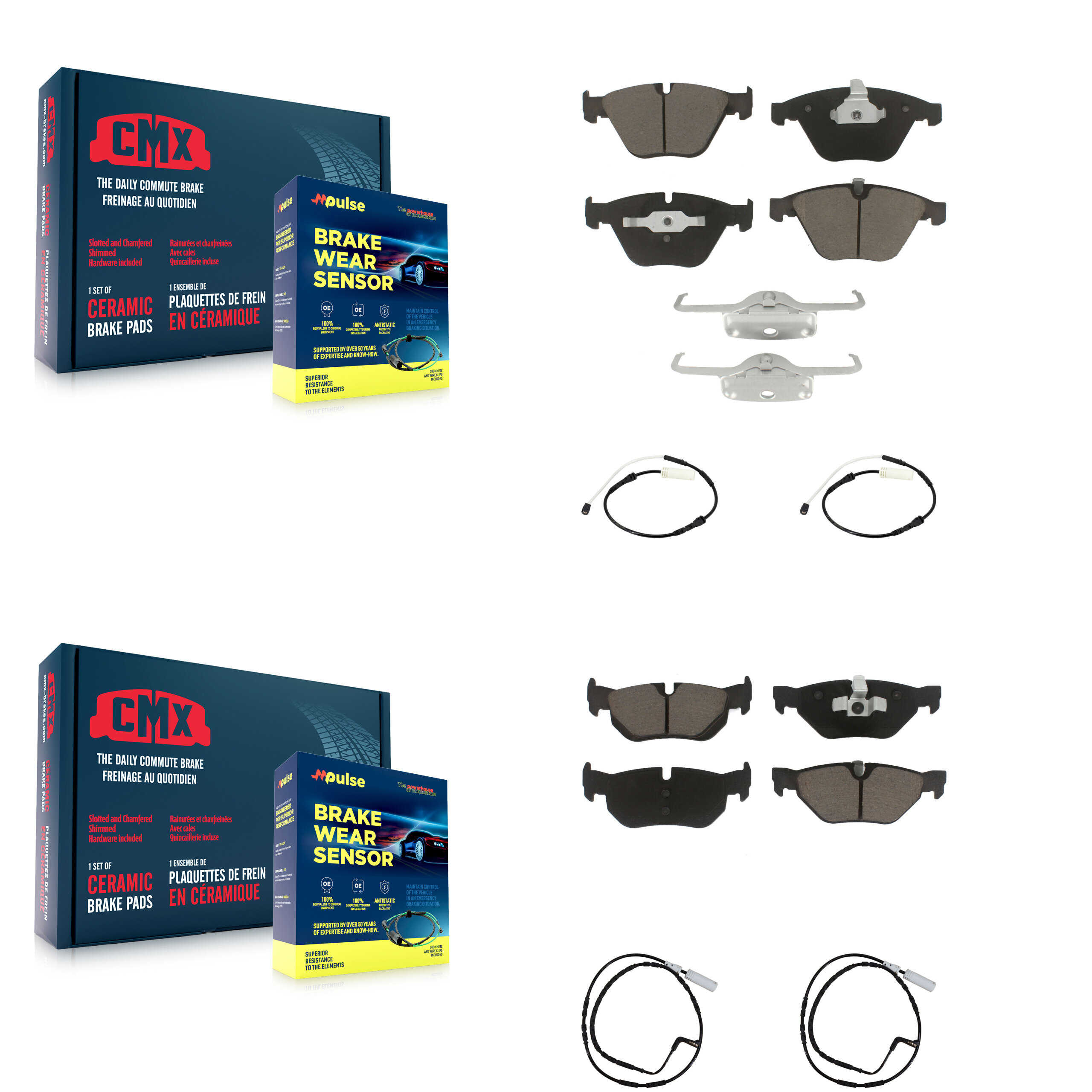 CMX - KCW-101025 - Front and Rear Disc Brake Pad Kits