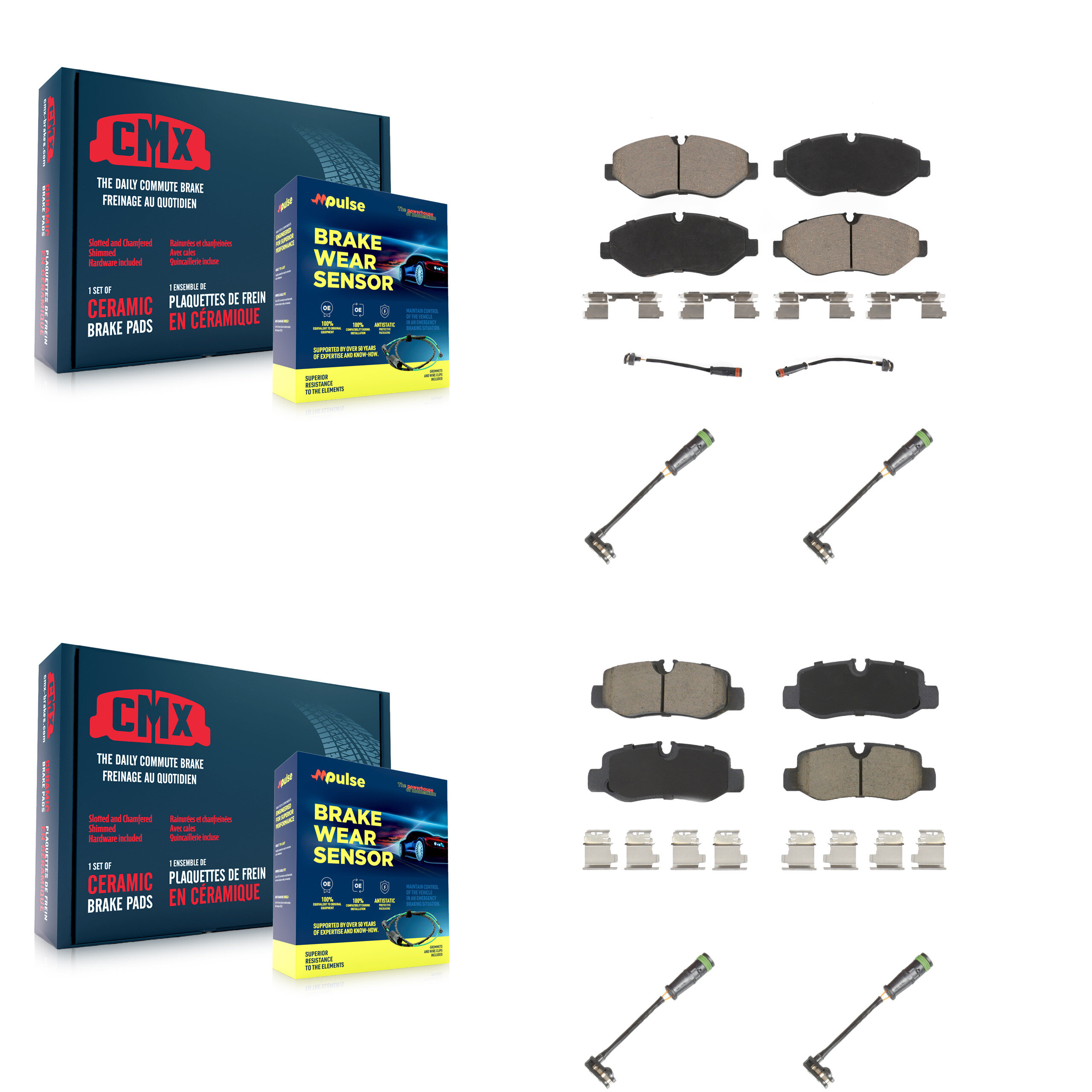 CMX - KCW-101031 - Front and Rear Disc Brake Pad Kits