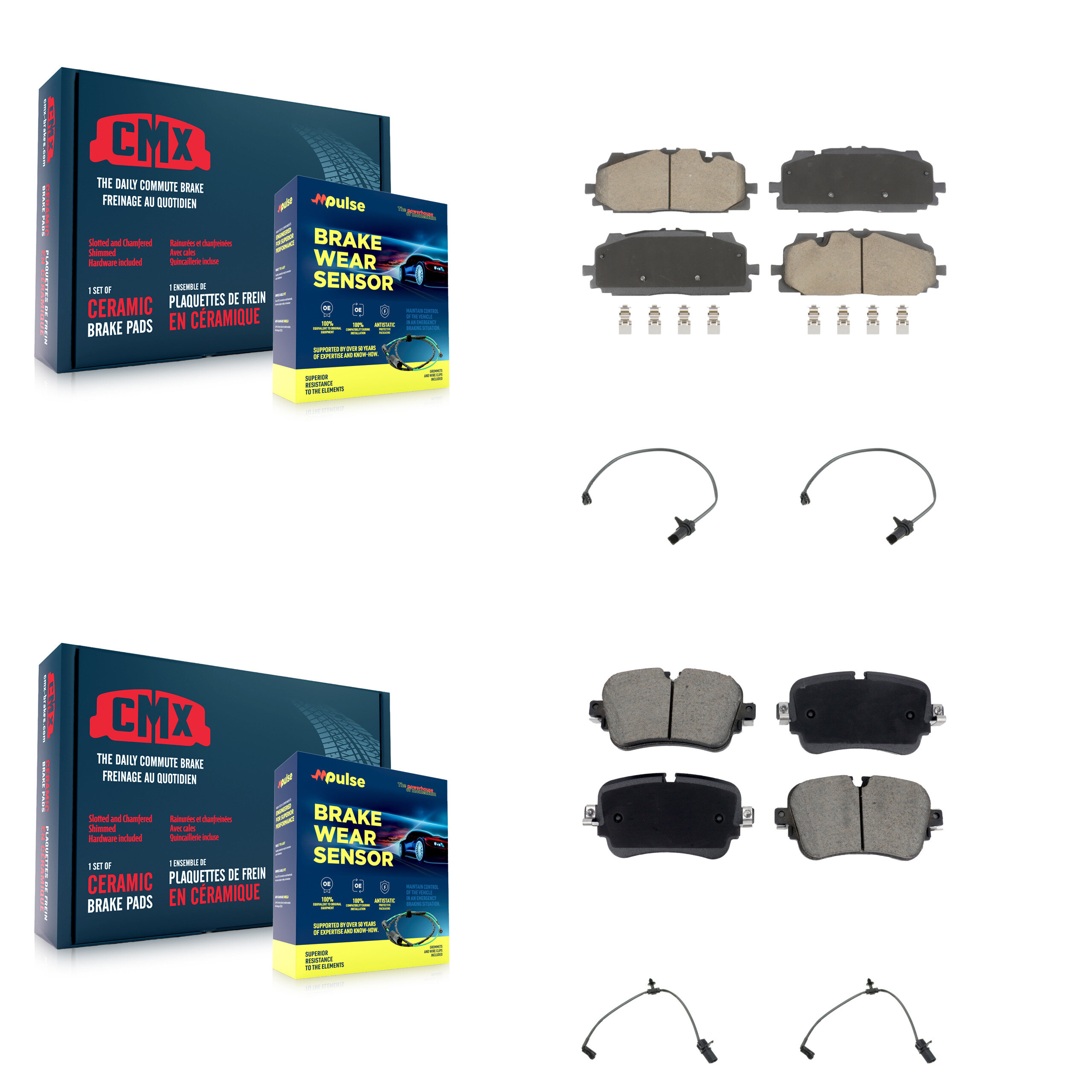 CMX - KCW-101068 - Front and Rear Disc Brake Pad Kits