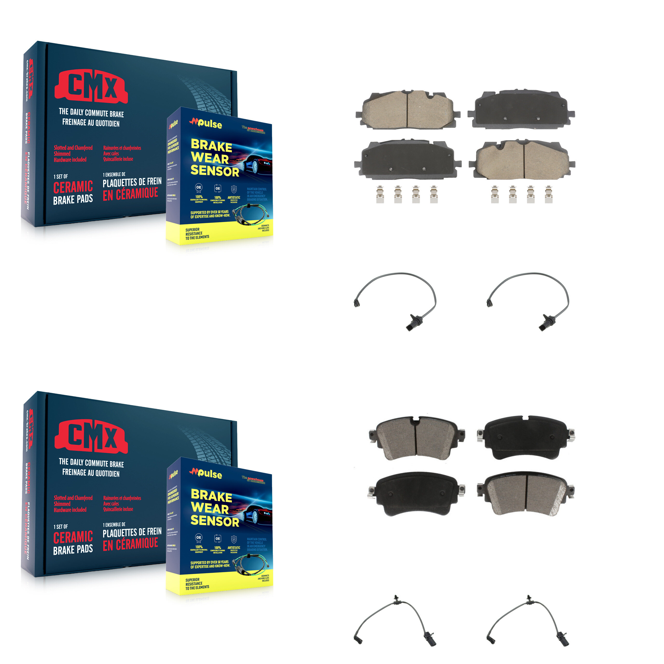 CMX - KCW-101070 - Front and Rear Disc Brake Pad Kits