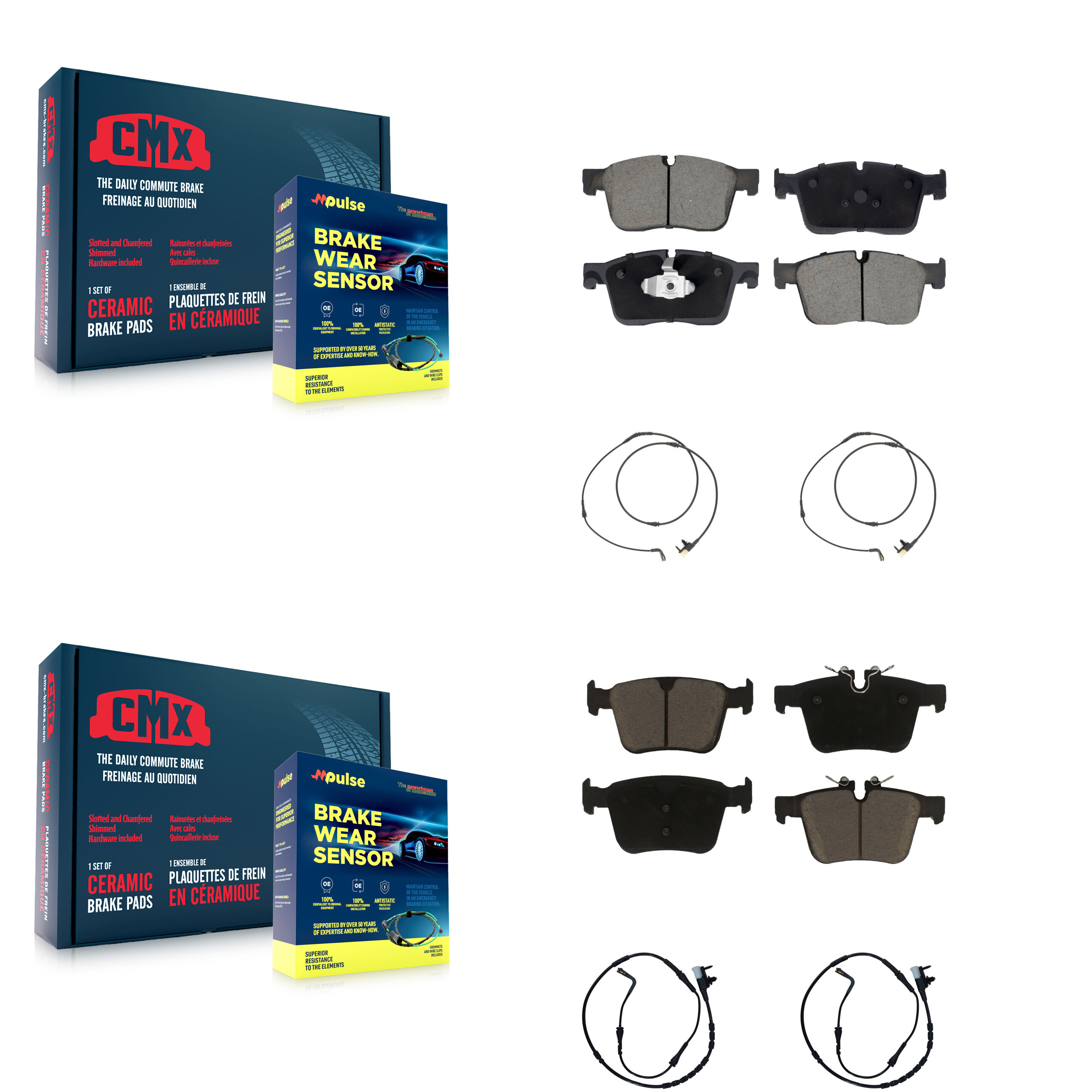 CMX - KCW-101074 - Front and Rear Disc Brake Pad Kits
