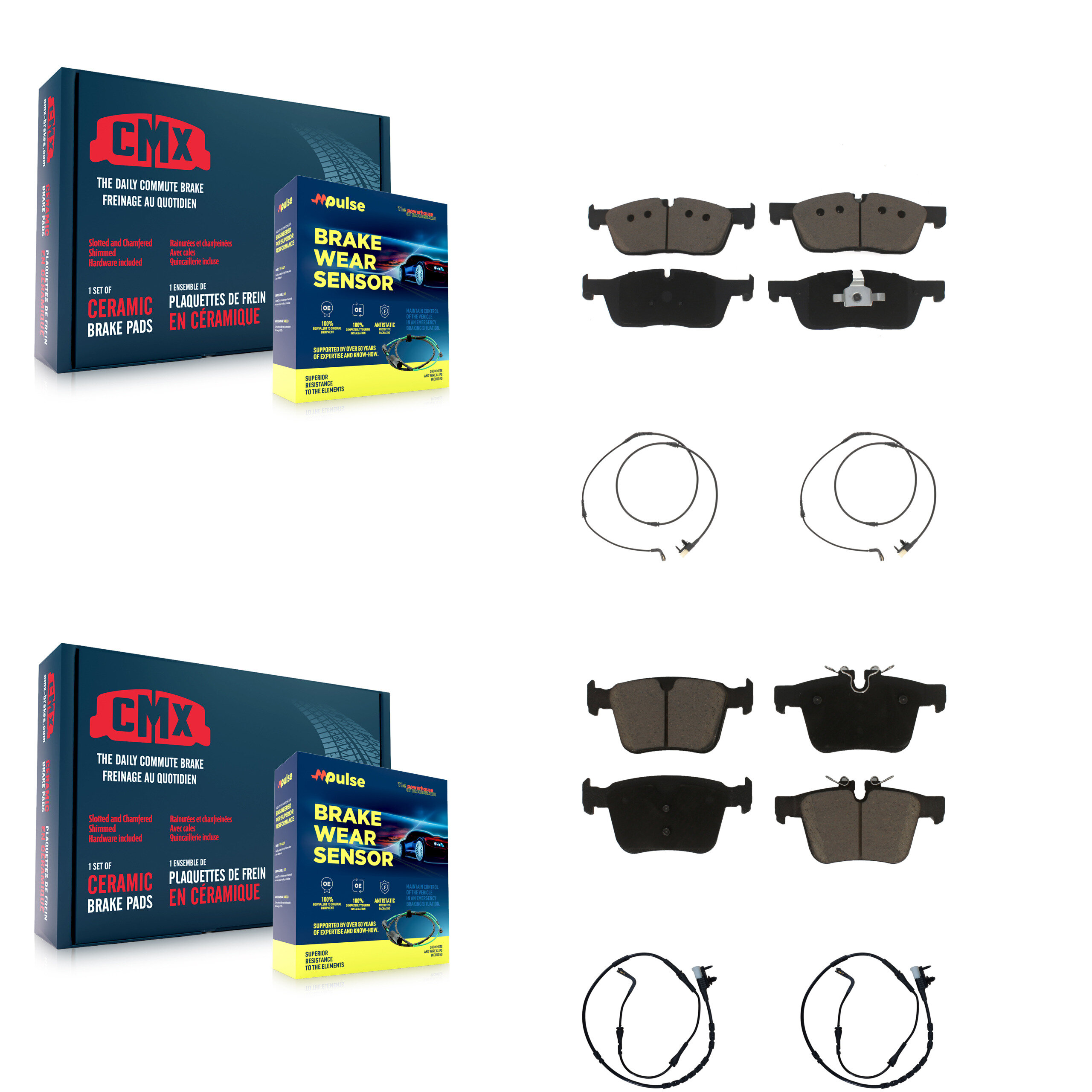CMX - KCW-101075 - Front and Rear Disc Brake Pad Kits