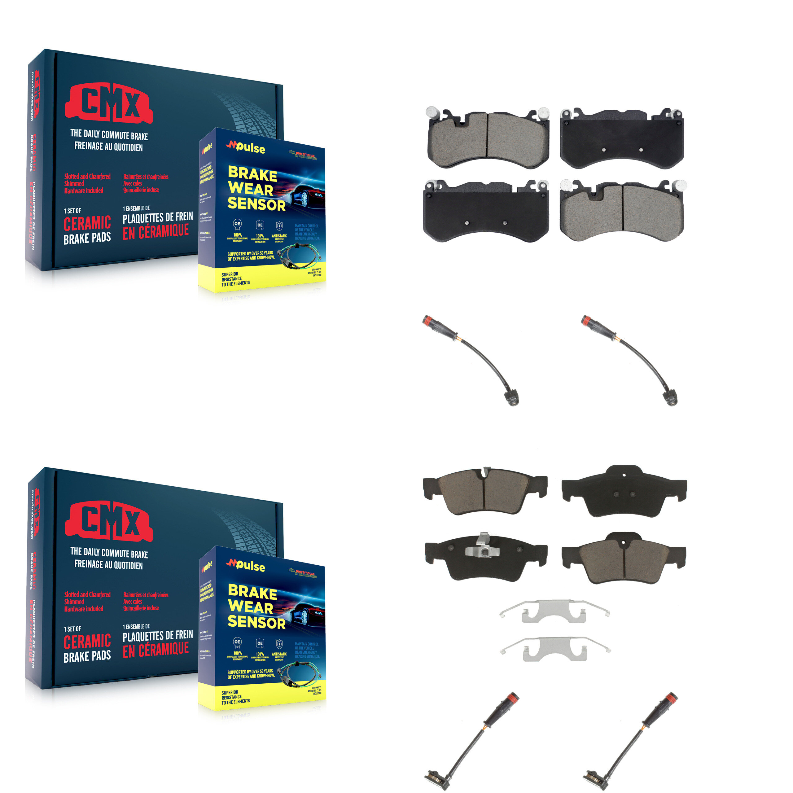 CMX - KCW-101078 - Front and Rear Disc Brake Pad Kits