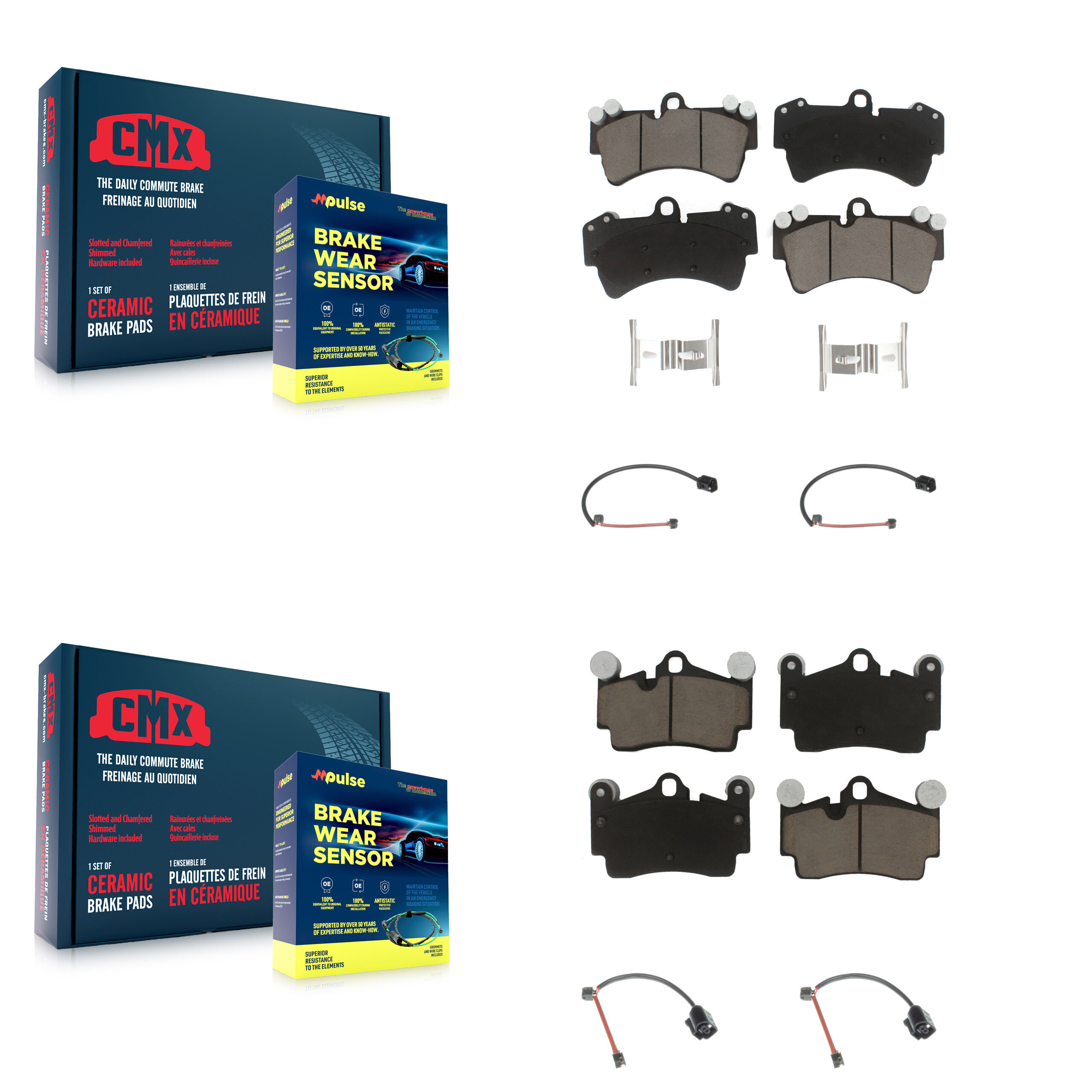 CMX - KCW-101088 - Front and Rear Disc Brake Pad Kits