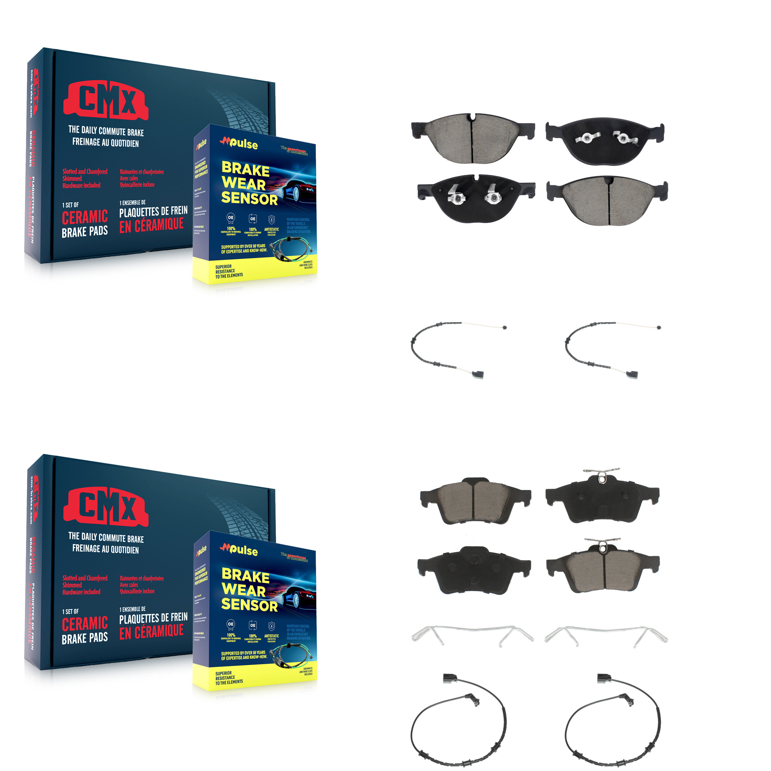 CMX - KCW-101092 - Front and Rear Disc Brake Pad Kits