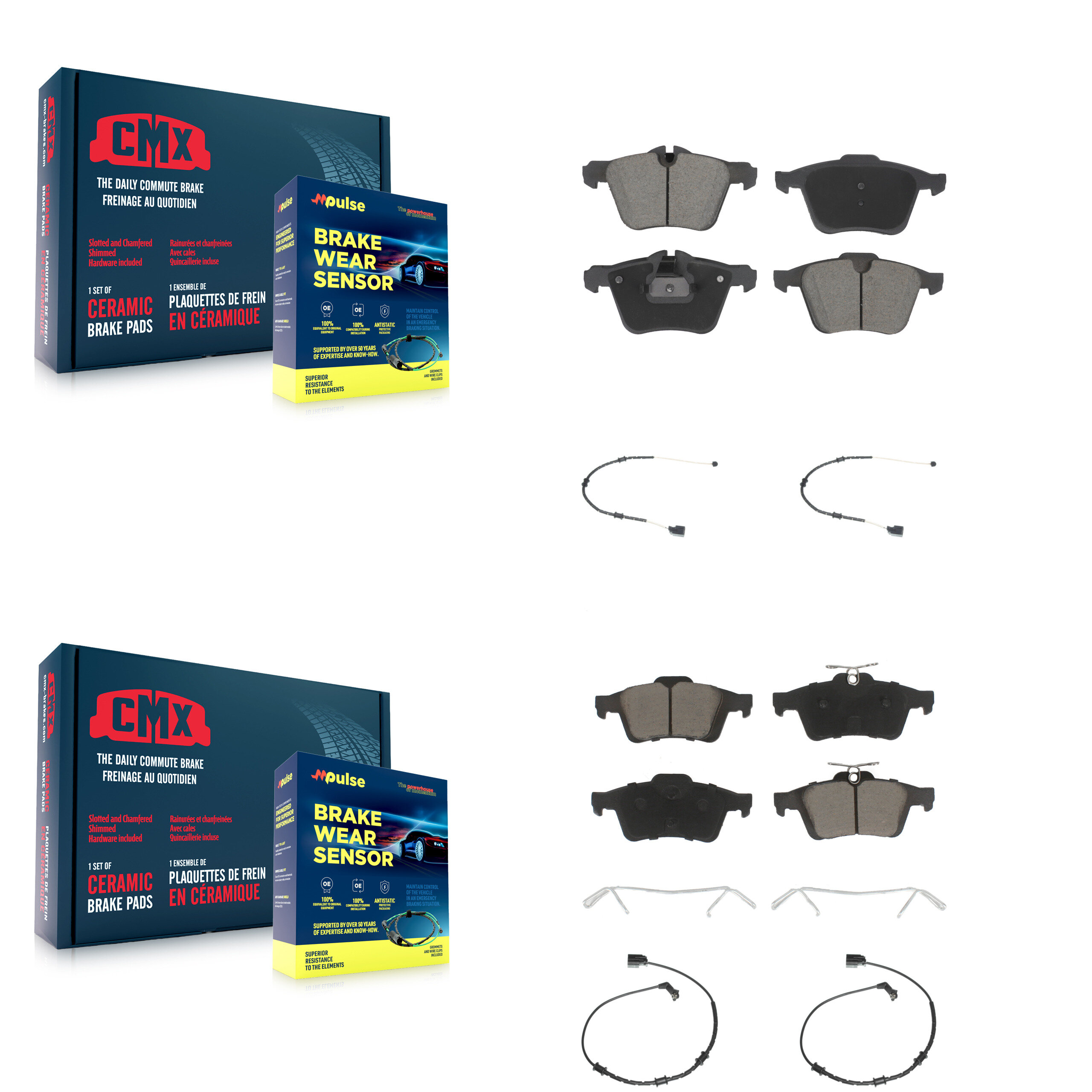 CMX - KCW-101093 - Front and Rear Disc Brake Pad Kits