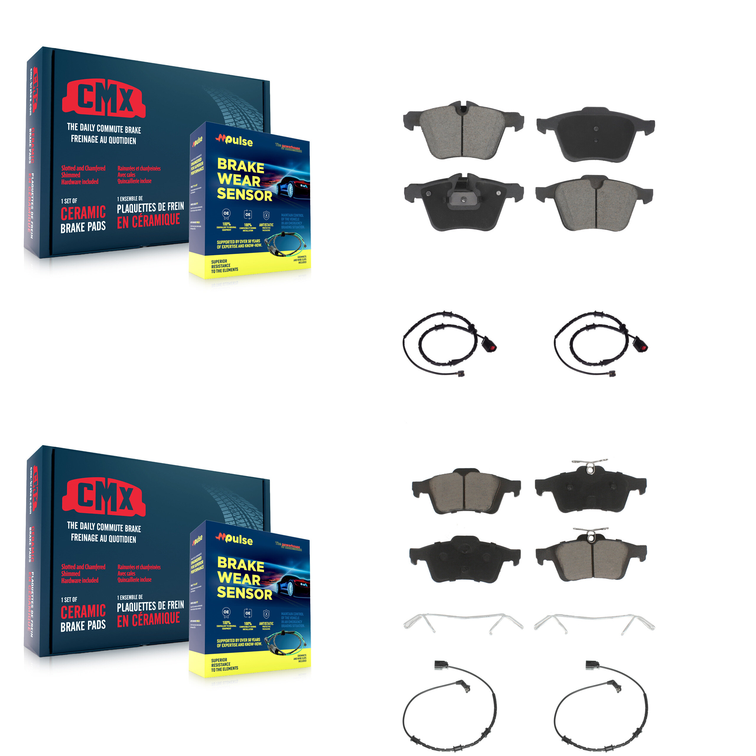 CMX - KCW-101094 - Front and Rear Disc Brake Pad Kits