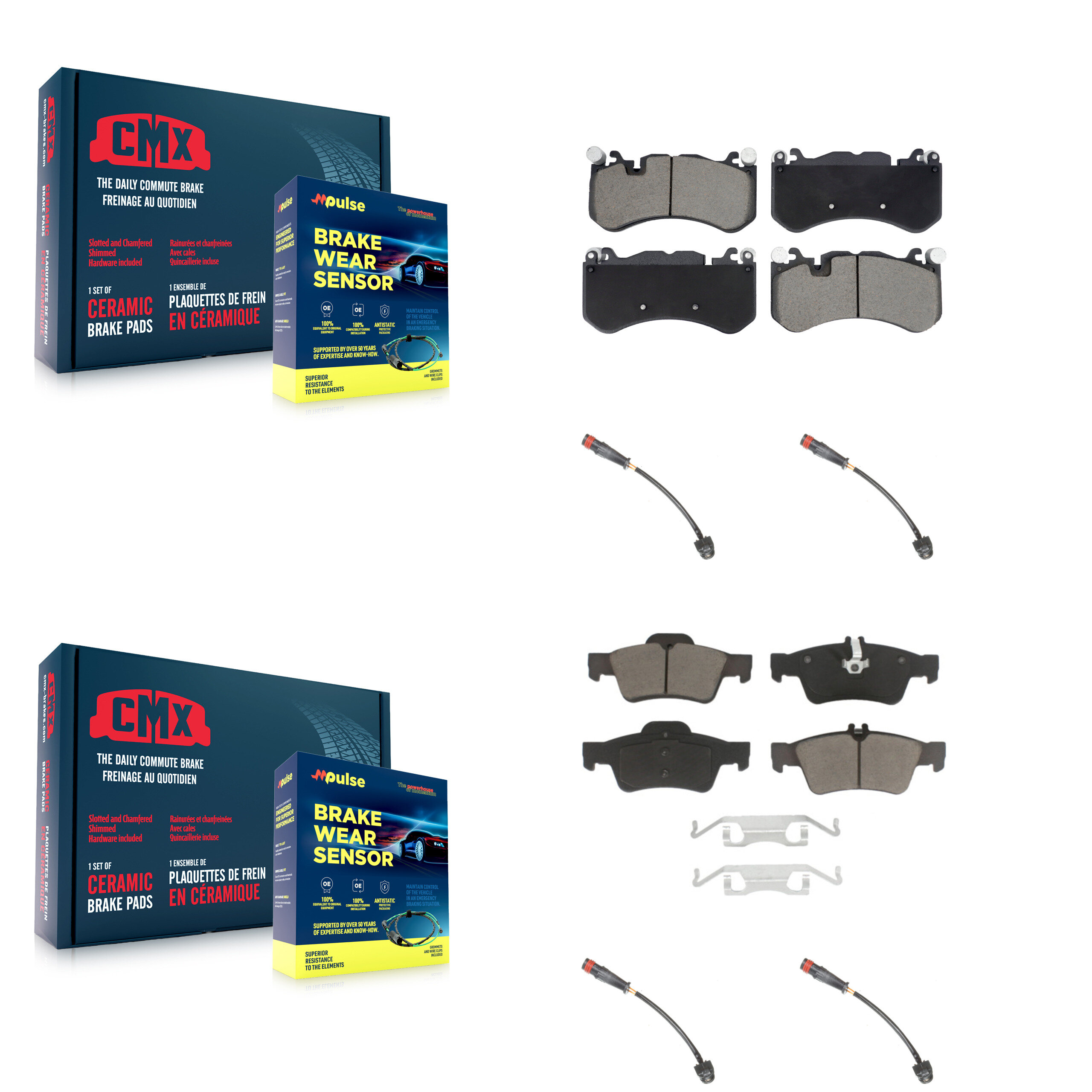 CMX - KCW-101096 - Front and Rear Disc Brake Pad Kits