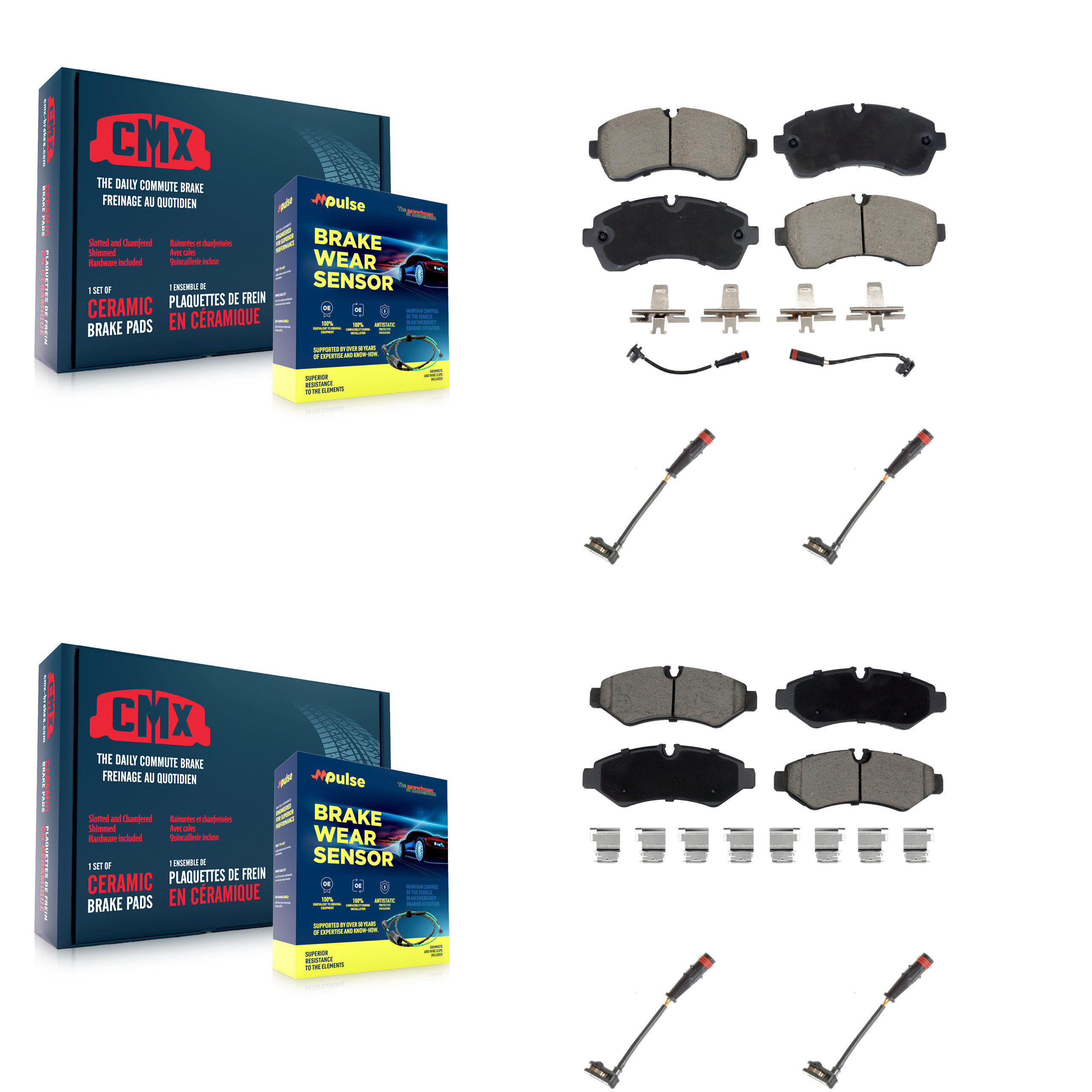 CMX - KCW-101097 - Front and Rear Disc Brake Pad Kits
