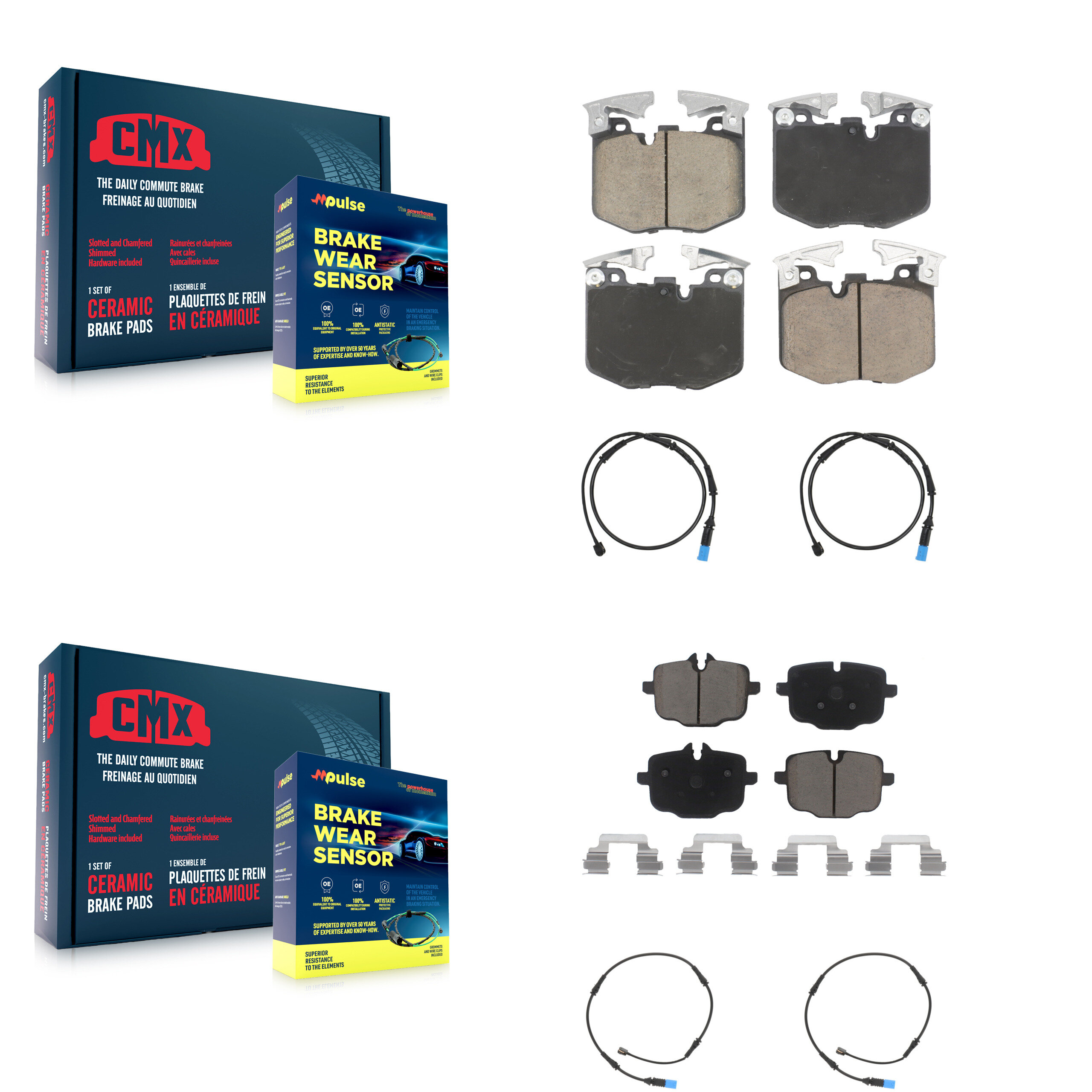 CMX - KCW-101103 - Front and Rear Disc Brake Pad Kits