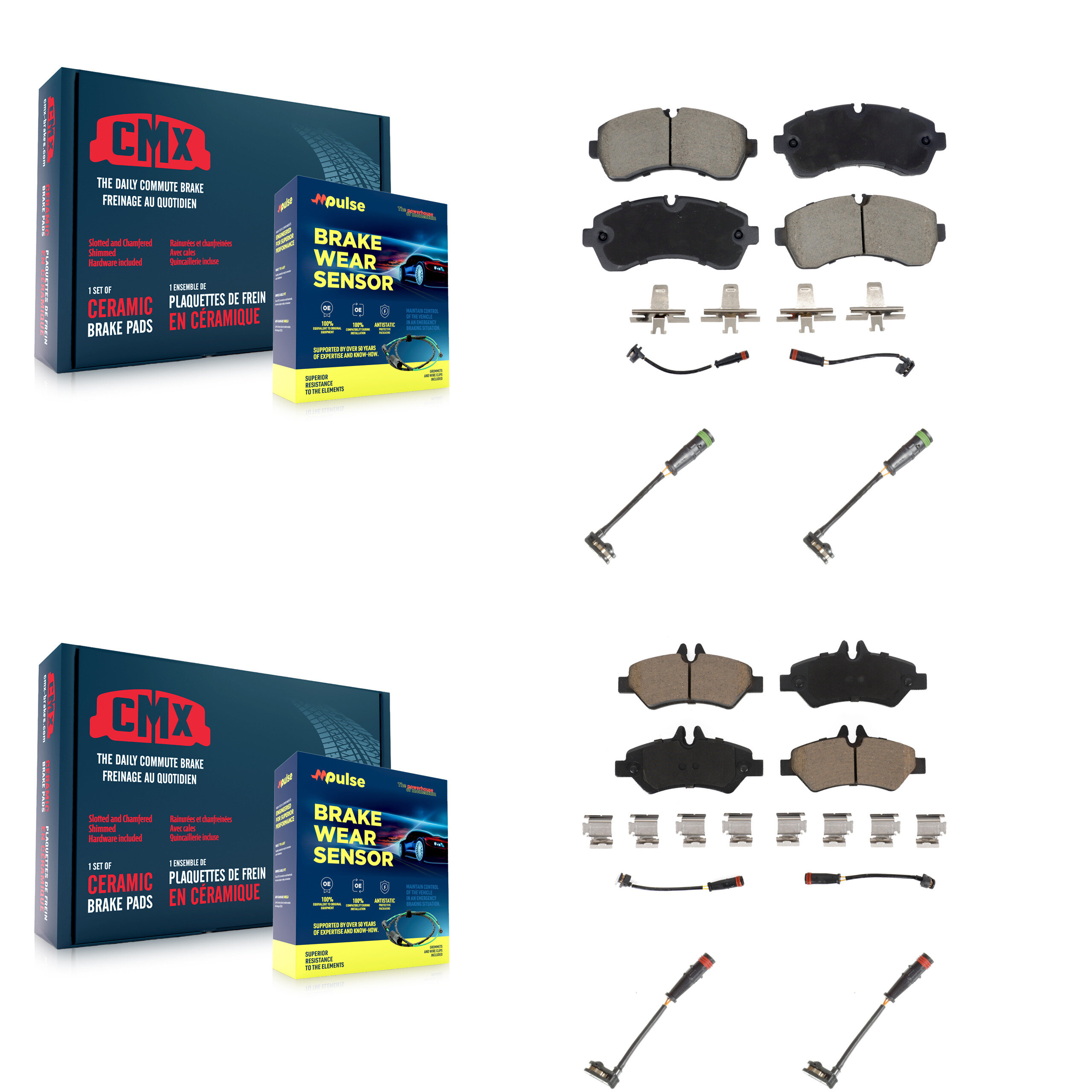 CMX - KCW-101108 - Front and Rear Disc Brake Pad Kits