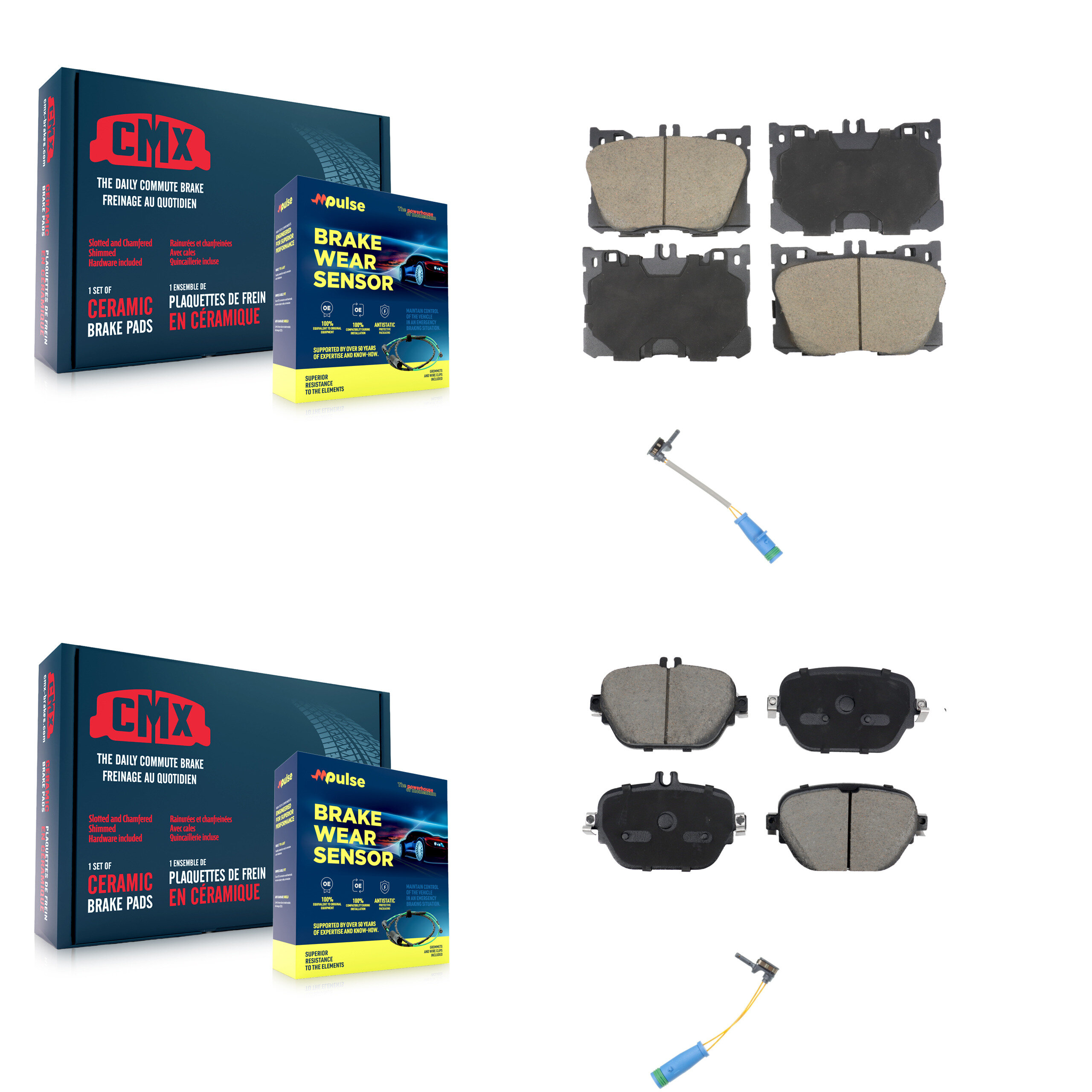 CMX - KCW-101125 - Front and Rear Disc Brake Pad Kits