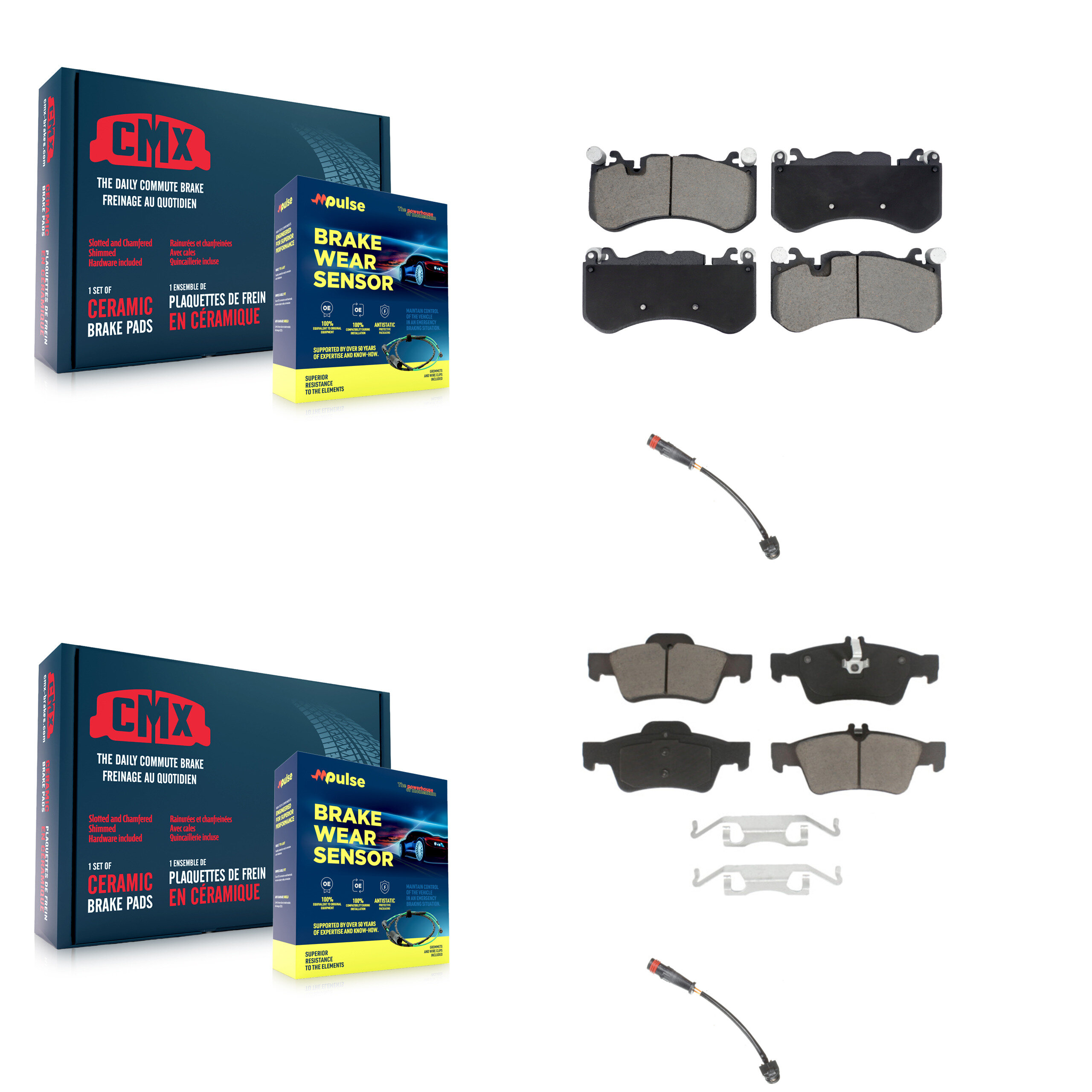 CMX - KCW-101127 - Front and Rear Disc Brake Pad Kits