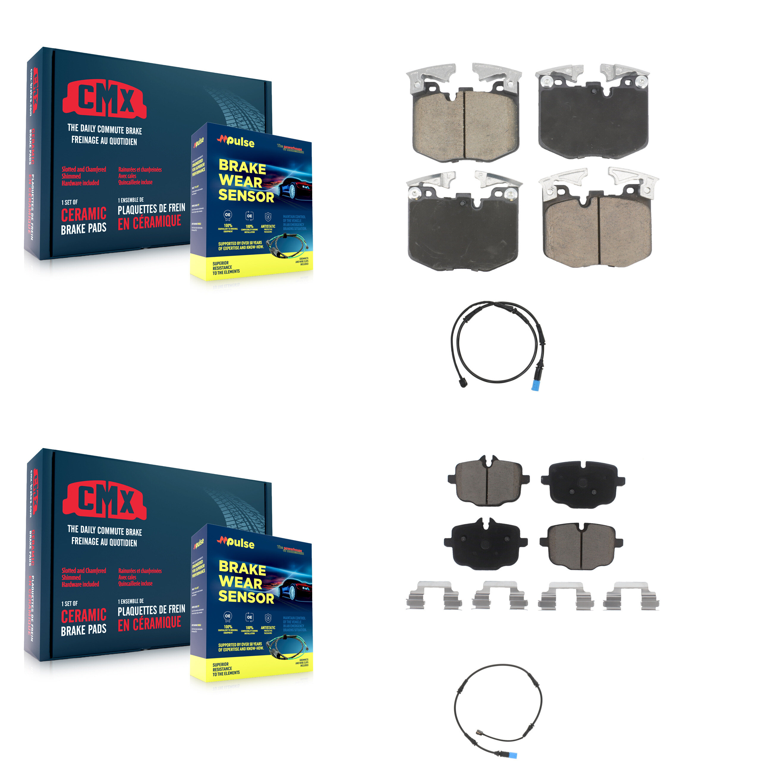 CMX - KCW-101136 - Front and Rear Disc Brake Pad Kits