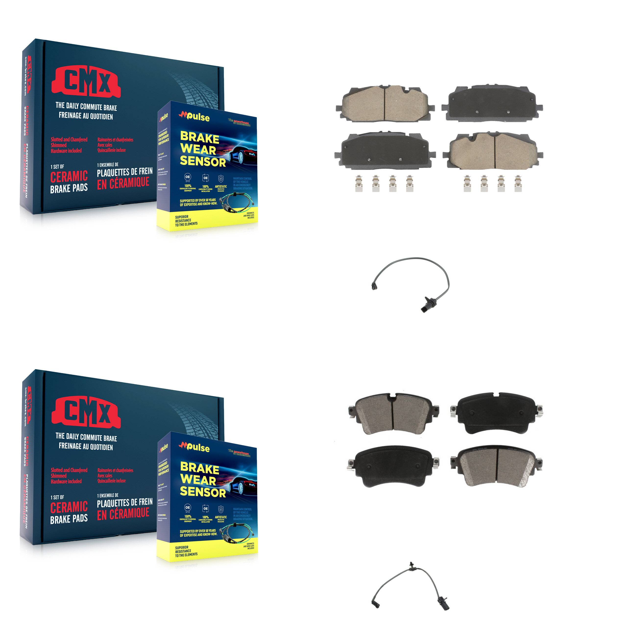 CMX - KCW-101140 - Front and Rear Disc Brake Pad Kits