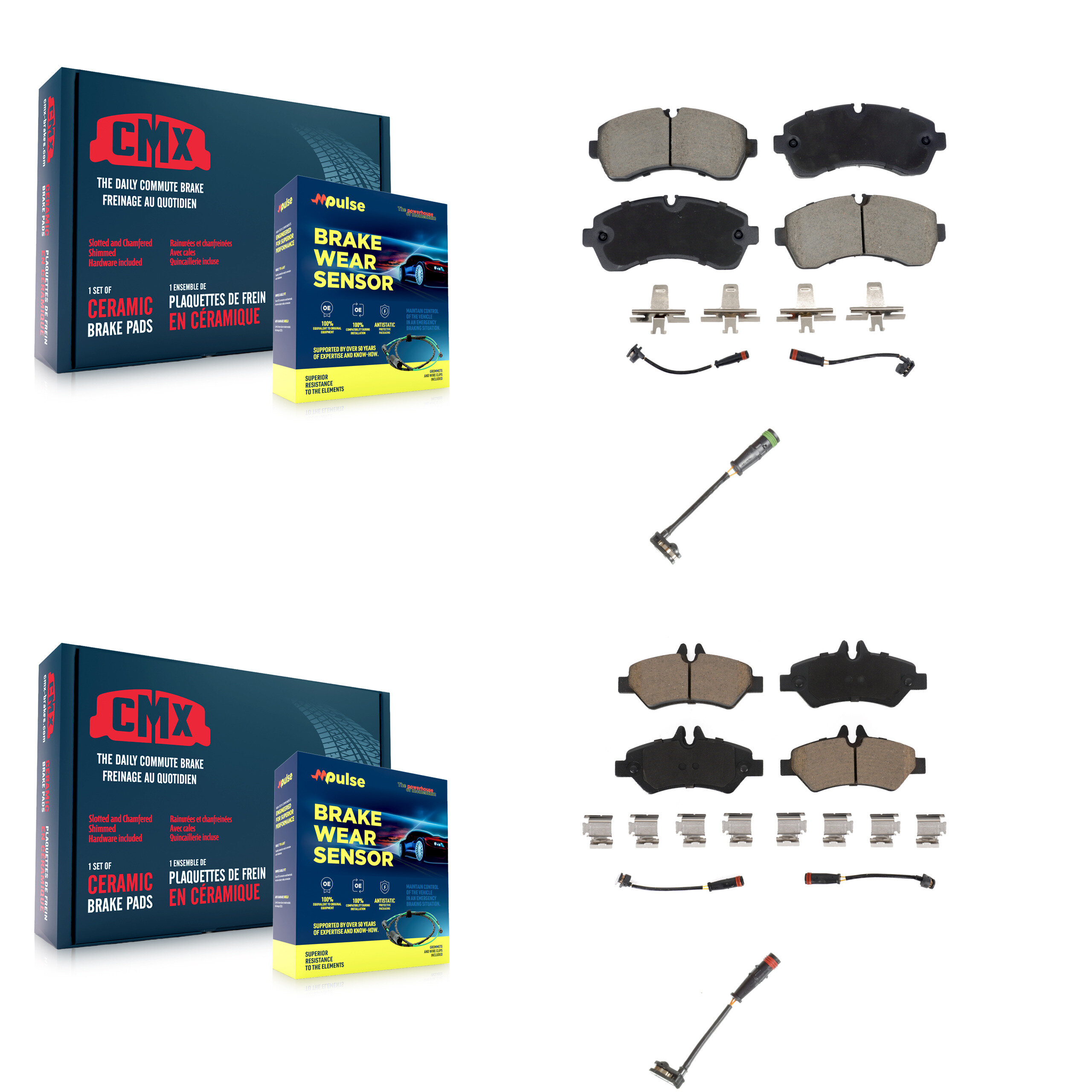 CMX - KCW-101147 - Front and Rear Disc Brake Pad Kits
