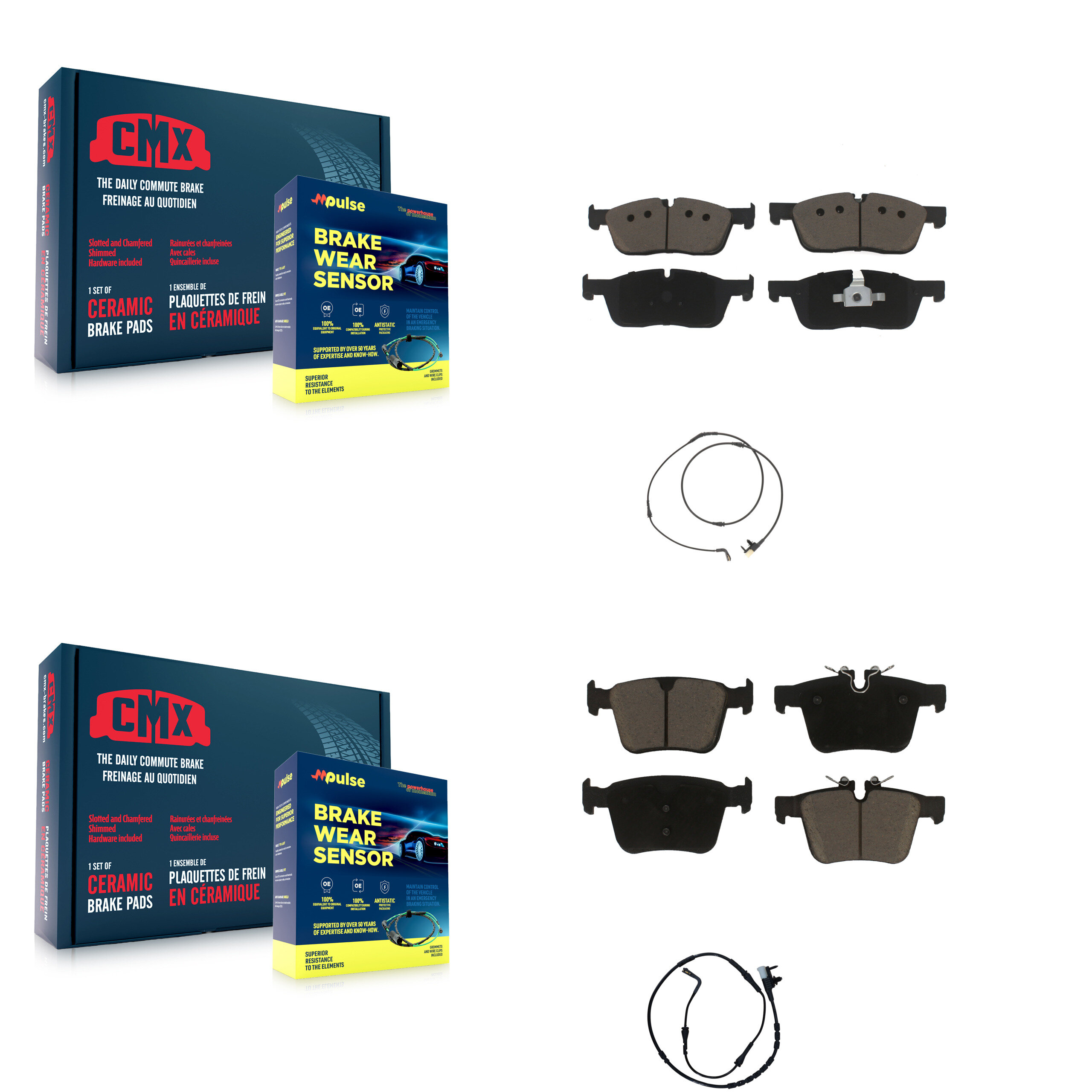 CMX - KCW-101152 - Front and Rear Disc Brake Pad Kits