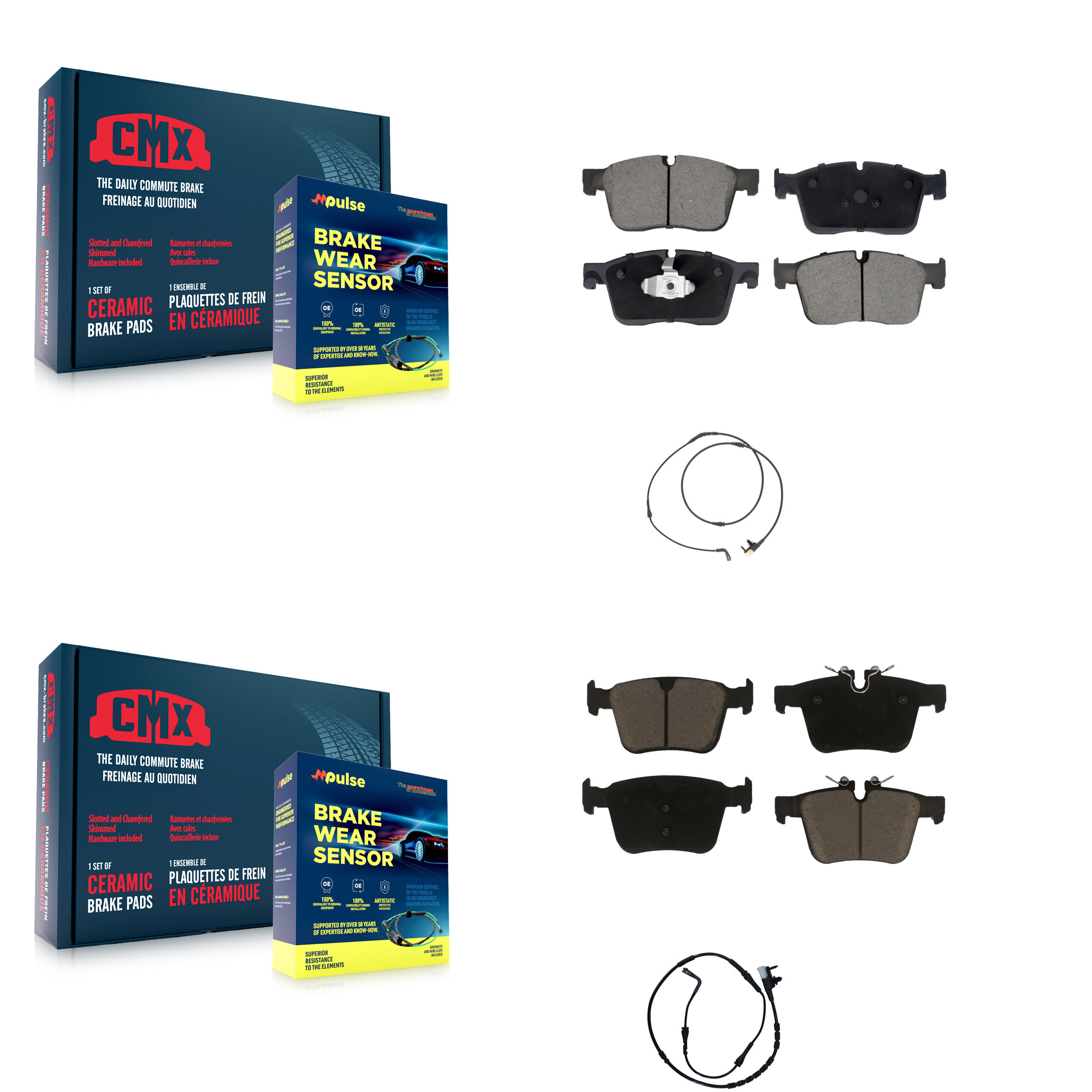 CMX - KCW-101153 - Front and Rear Disc Brake Pad Kits