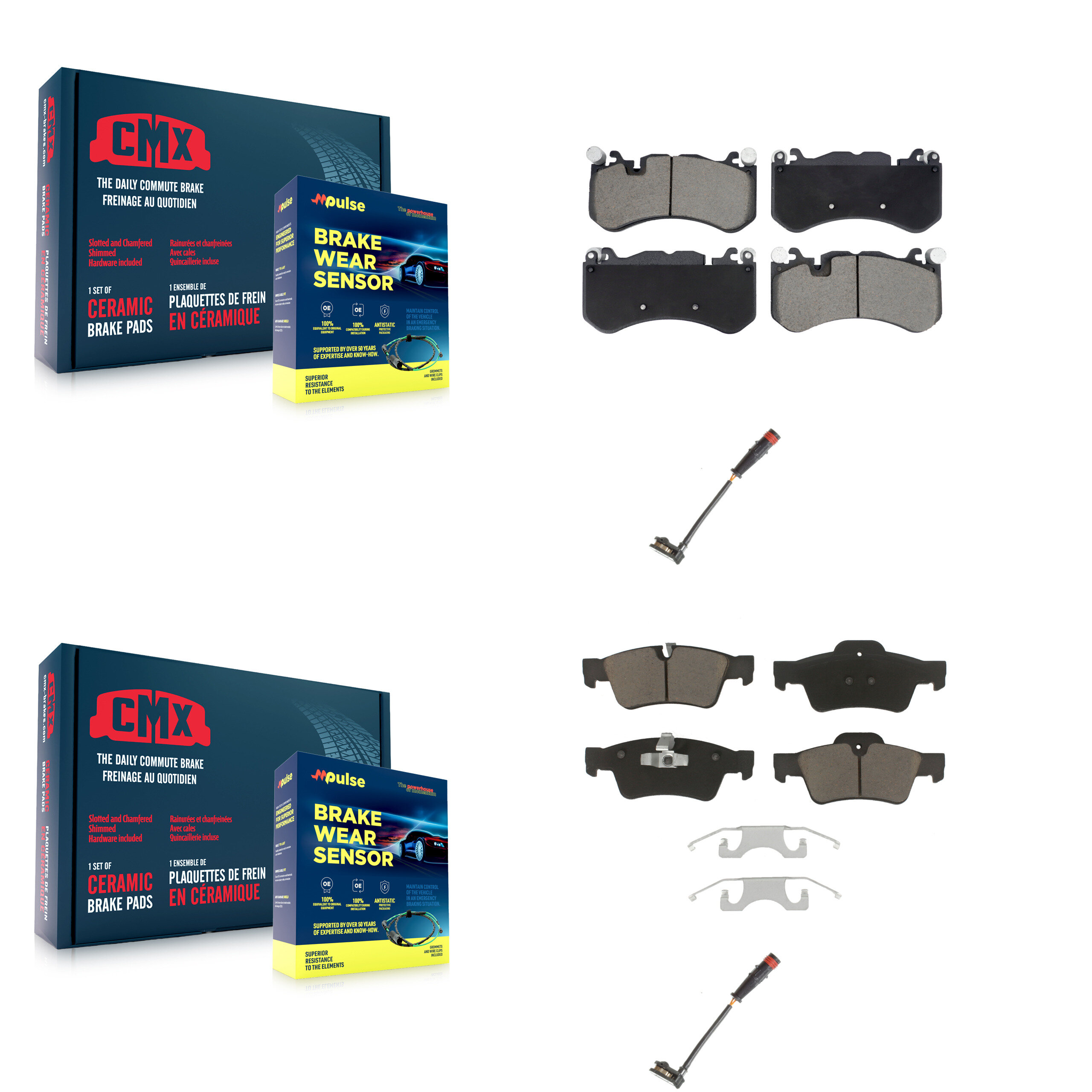 CMX - KCW-101156 - Front and Rear Disc Brake Pad Kits