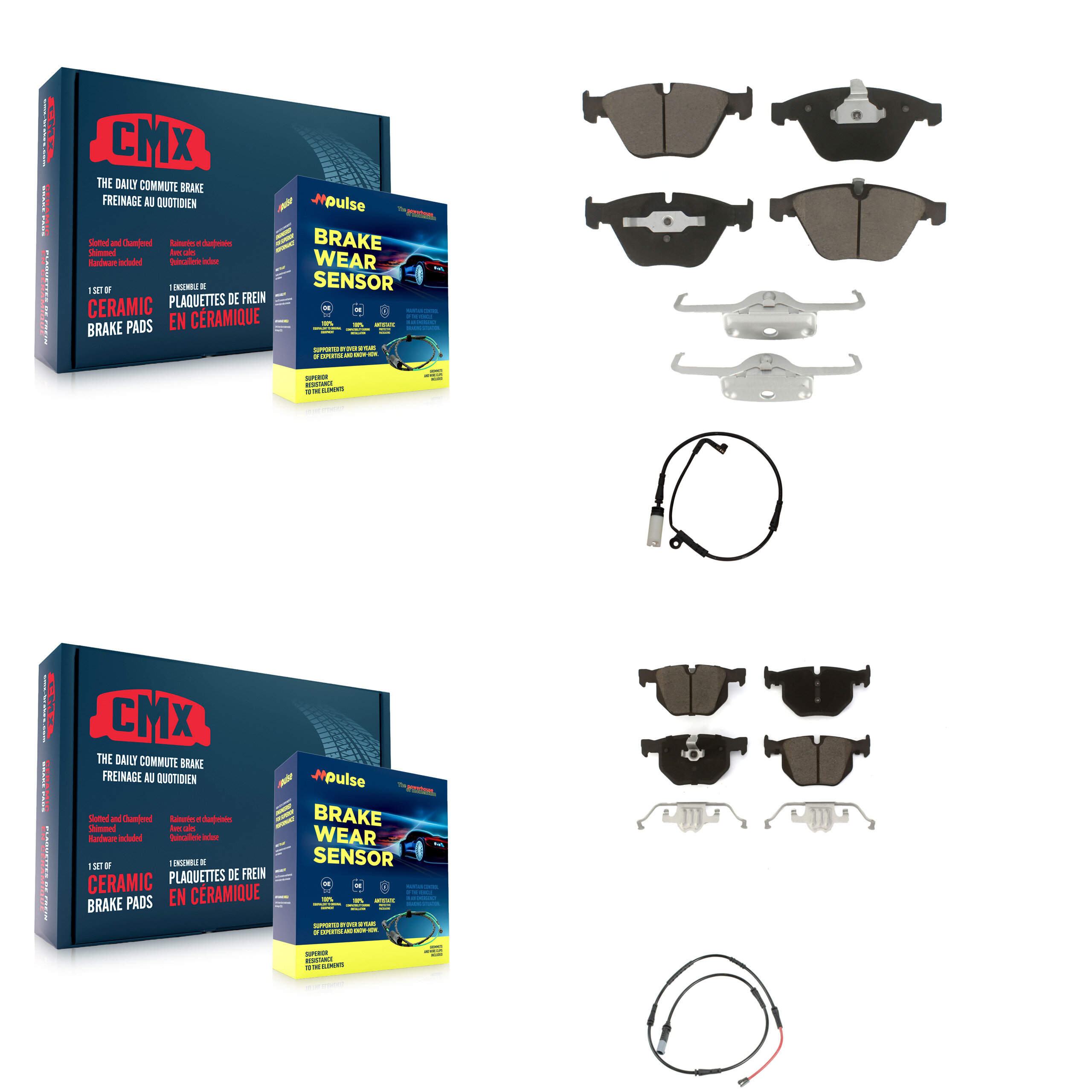 CMX - KCW-101276 - Front and Rear Disc Brake Pad Kits