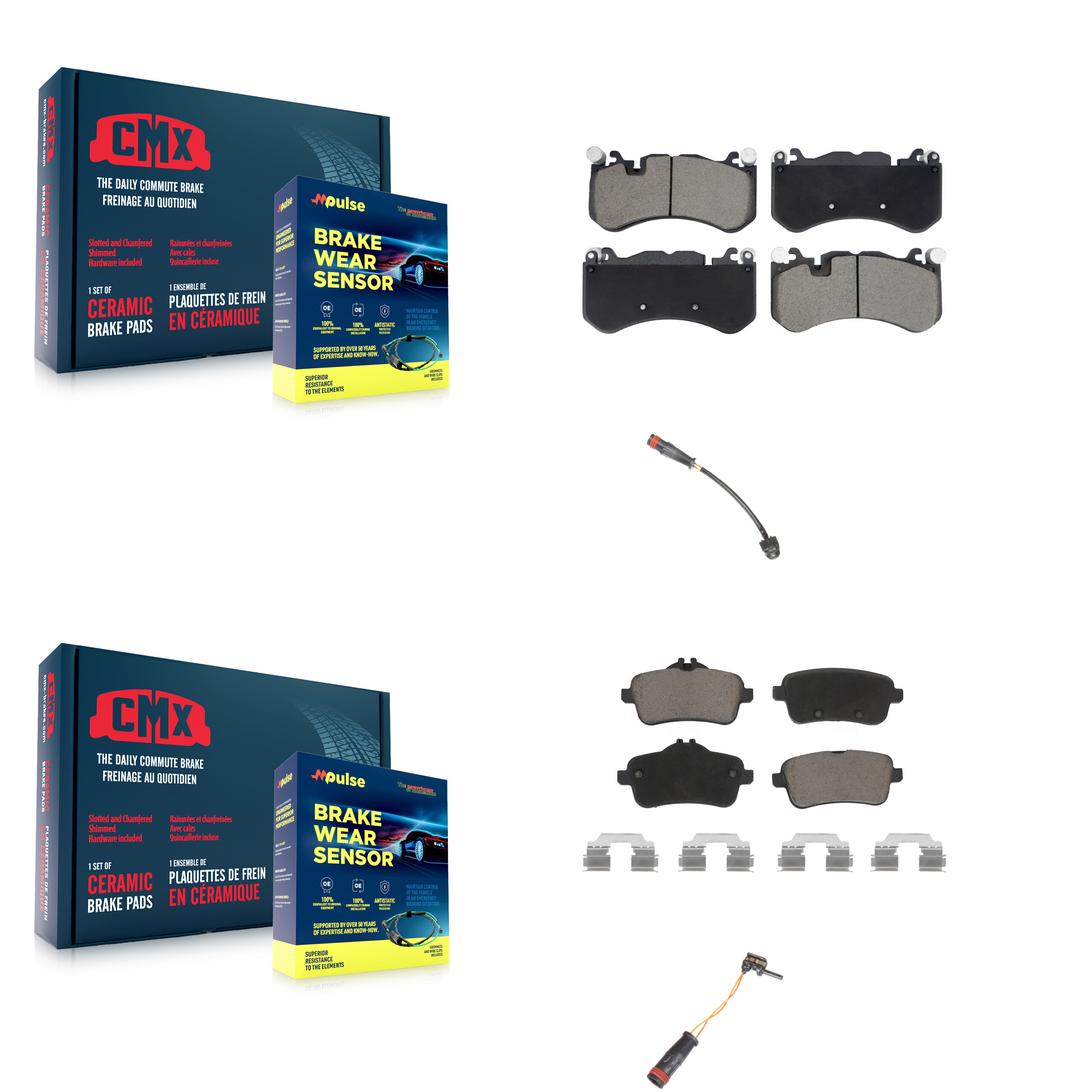 CMX - KCW-101278 - Front and Rear Disc Brake Pad Kits