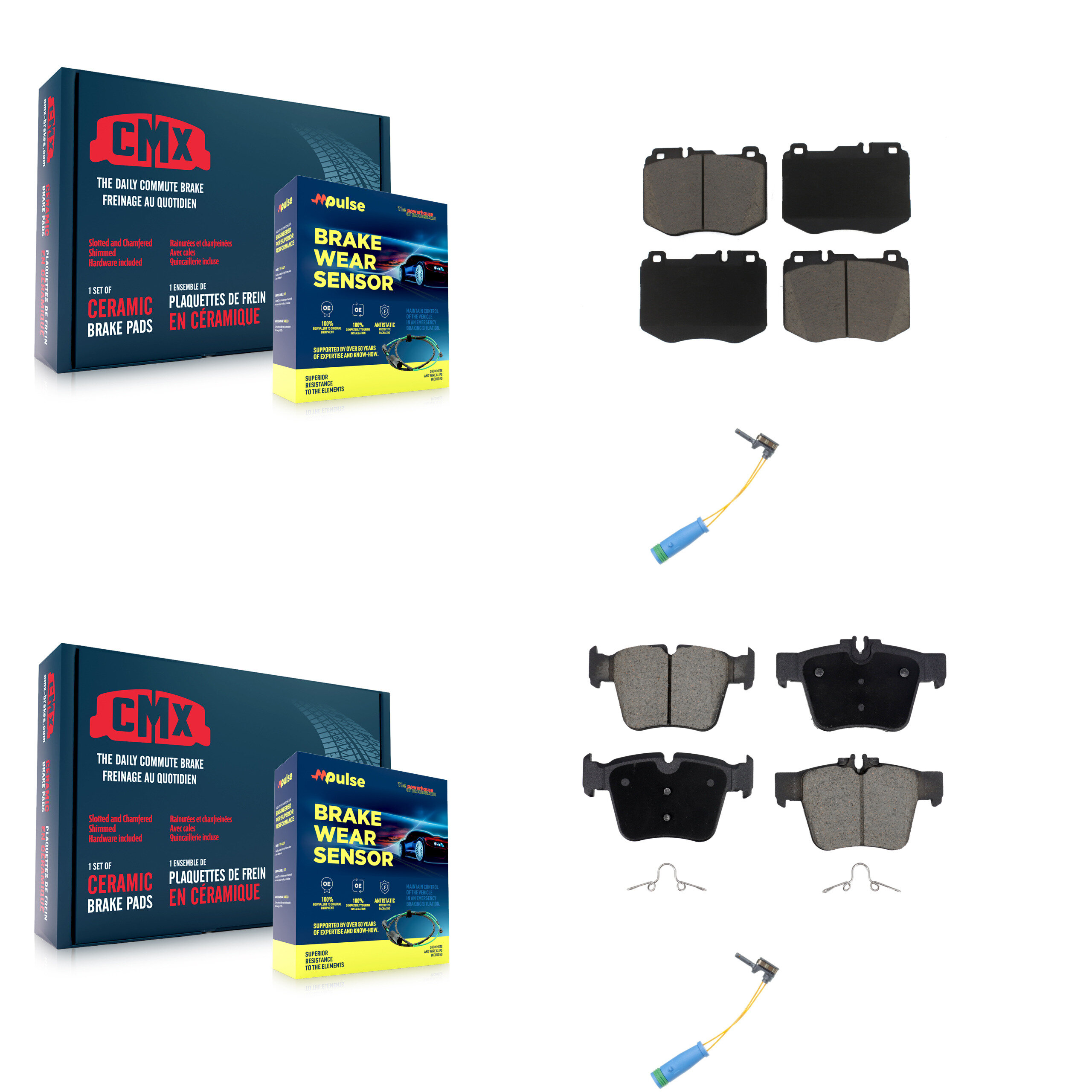 CMX - KCW-101303 - Front and Rear Disc Brake Pad Kits