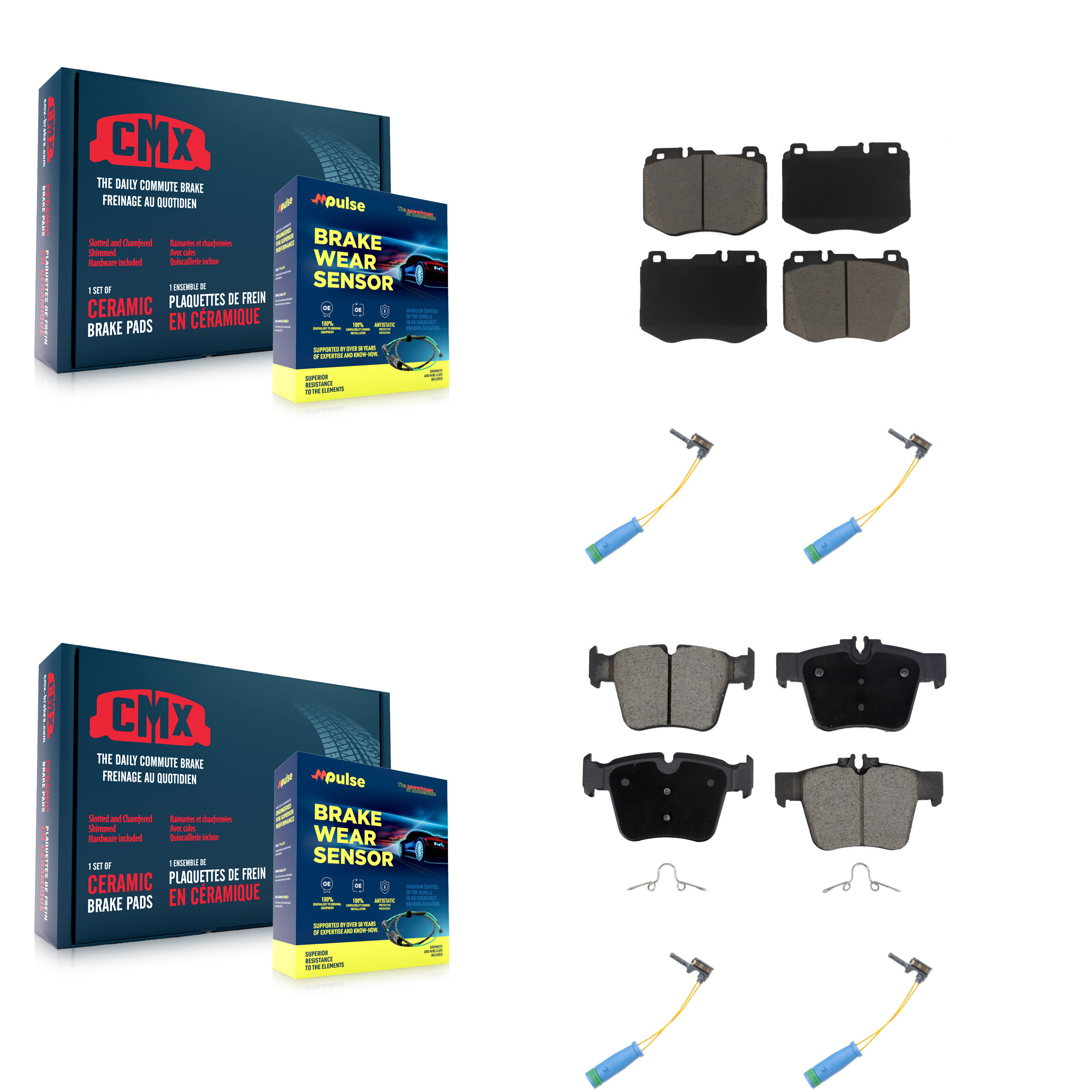 CMX - KCW-101333 - Front and Rear Disc Brake Pad Kits
