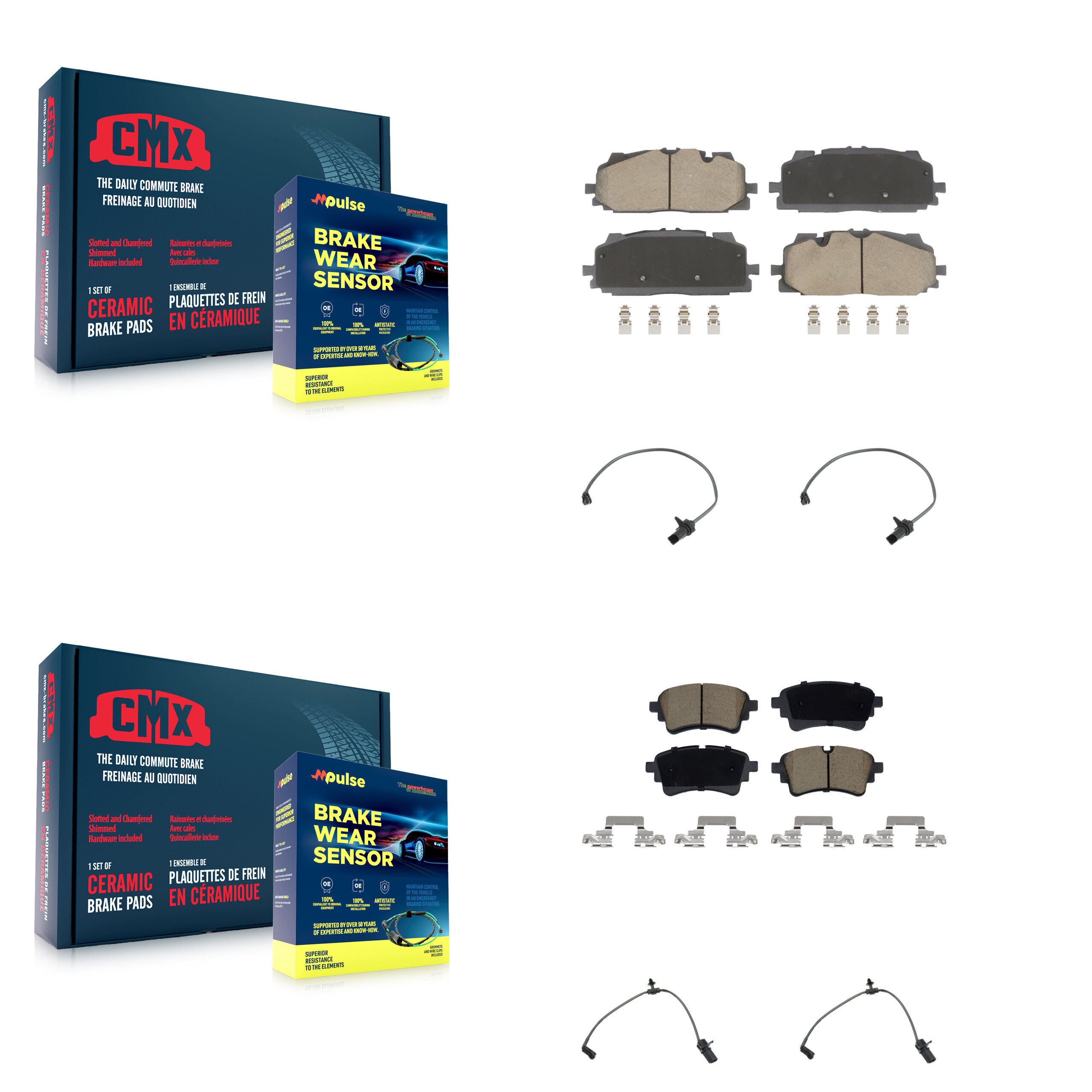 CMX - KCW-101337 - Front and Rear Disc Brake Pad Kits