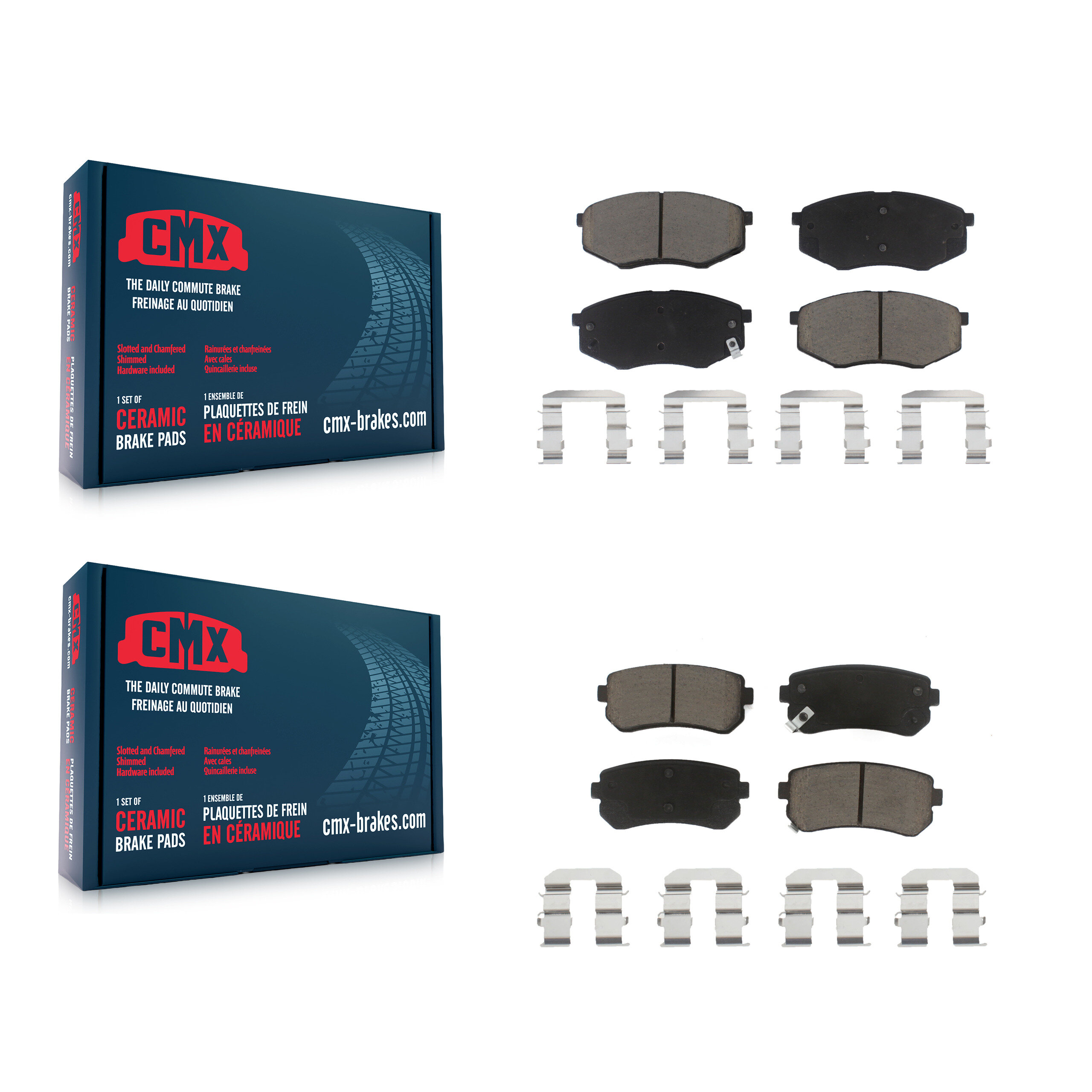 CMX - KCX-100207 - Front and Rear Disc Brake Pad Kits