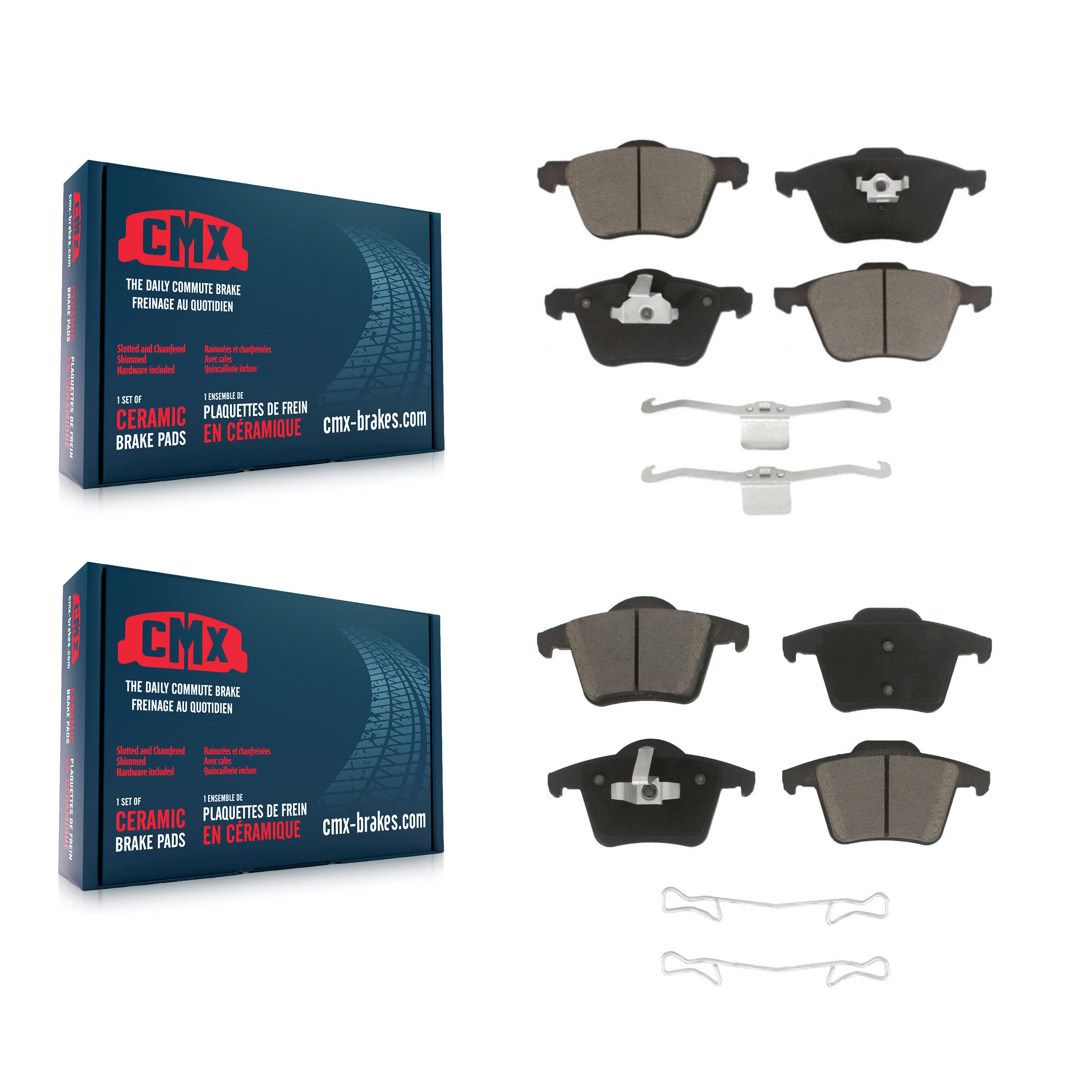 CMX - KCX-100213 - Front and Rear Disc Brake Pad Kits
