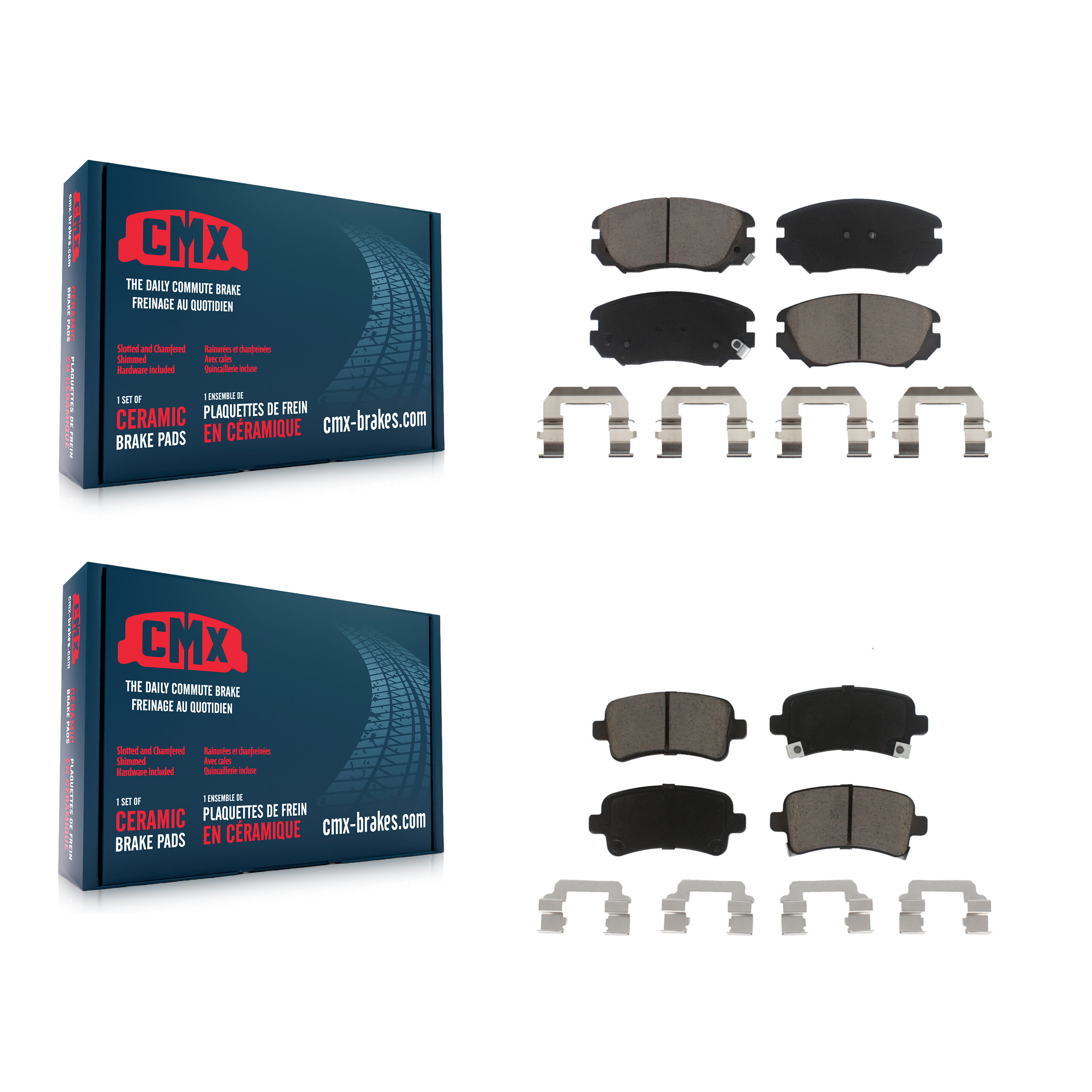 CMX - KCX-100302 - Front and Rear Disc Brake Pad Kits