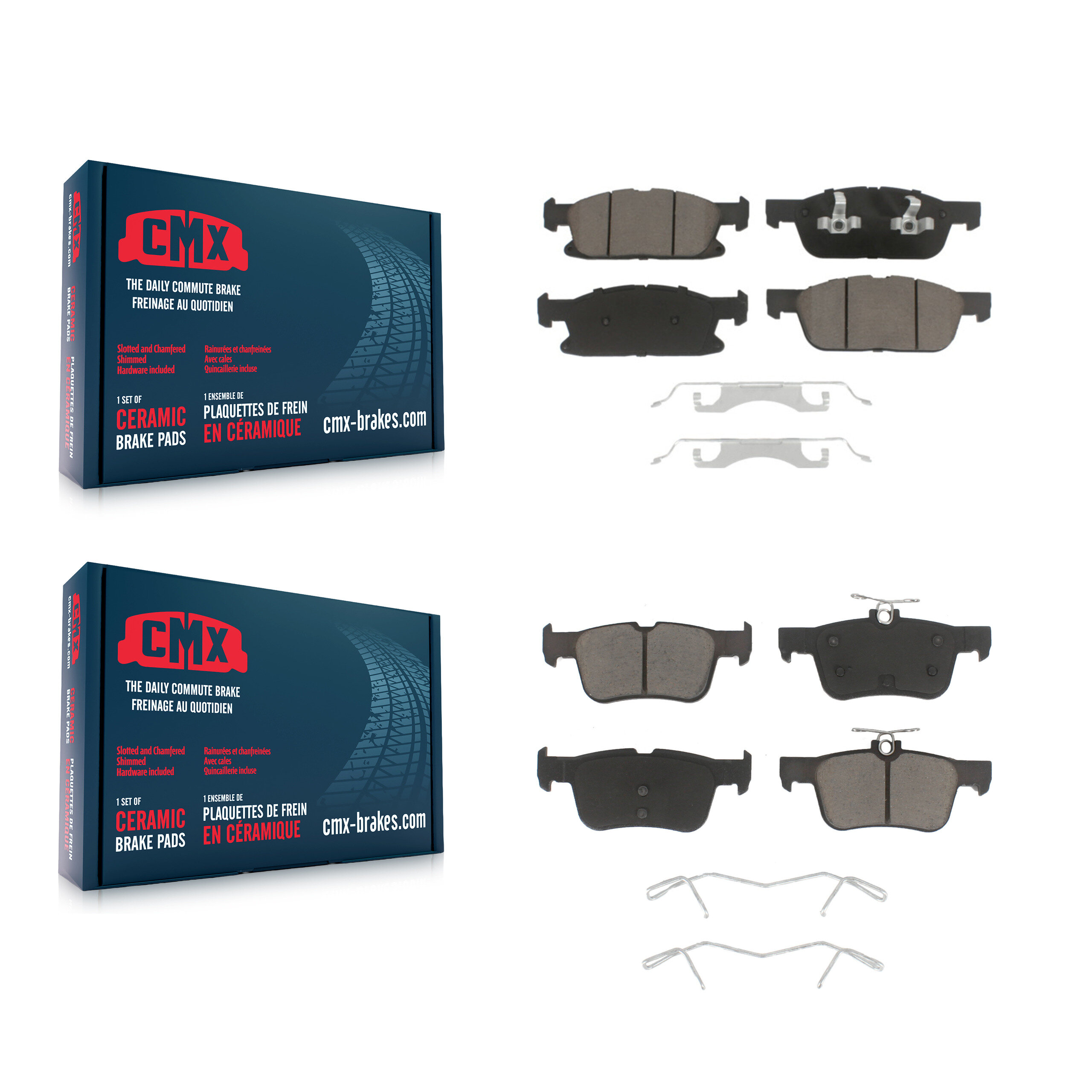CMX - KCX-100307 - Front and Rear Disc Brake Pad Kits
