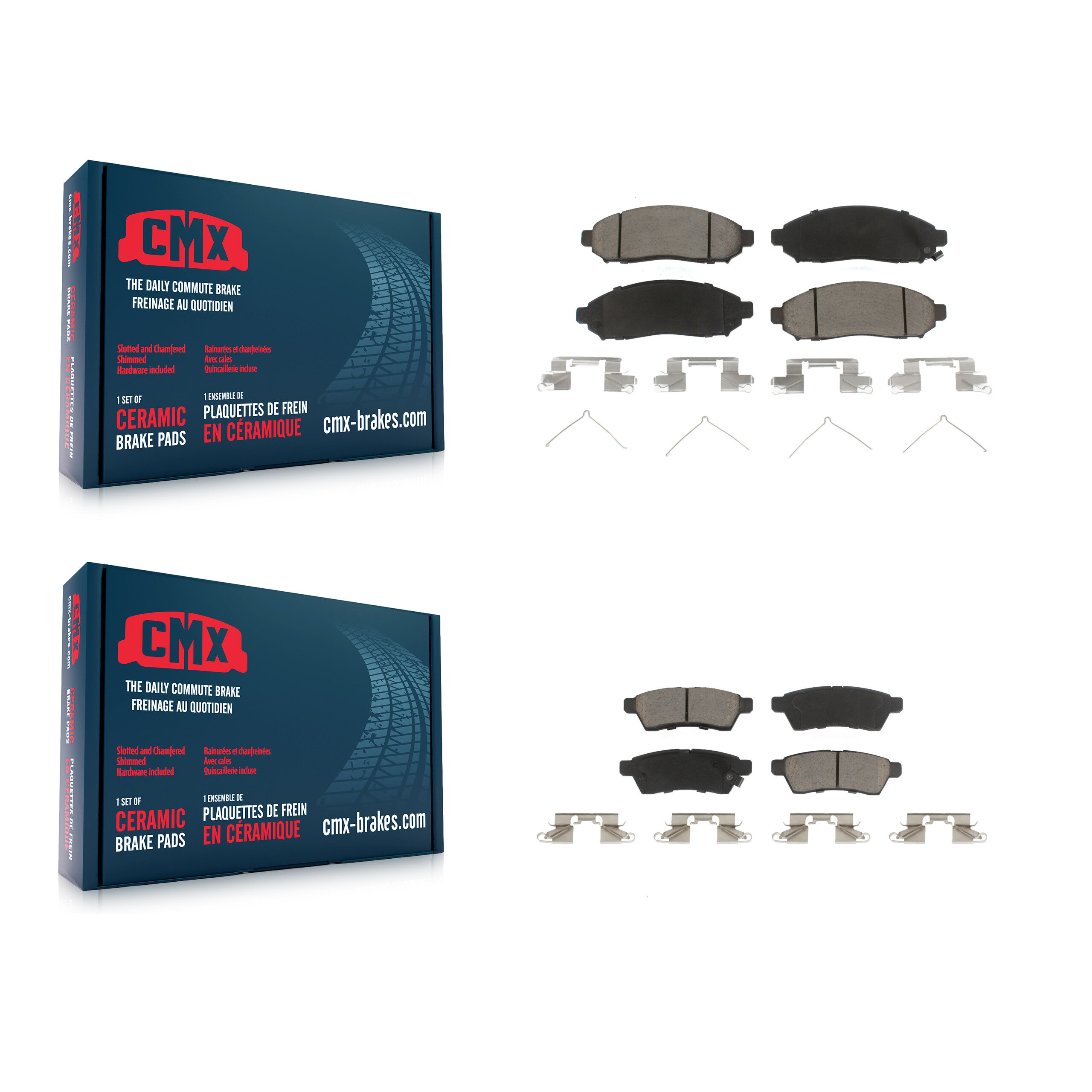 CMX - KCX-100308 - Front and Rear Disc Brake Pad Kits