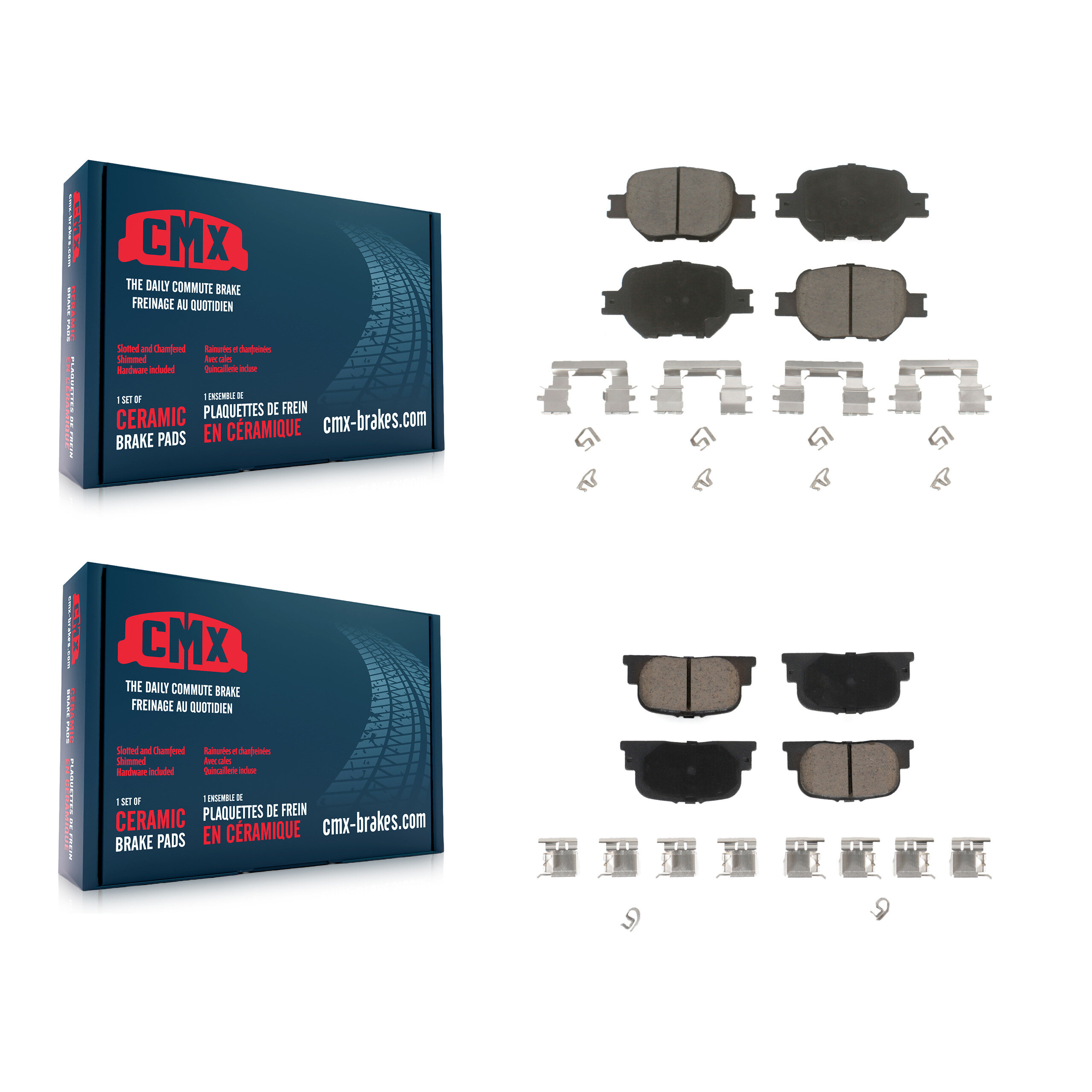 CMX - KCX-100401 - Front and Rear Disc Brake Pad Kits