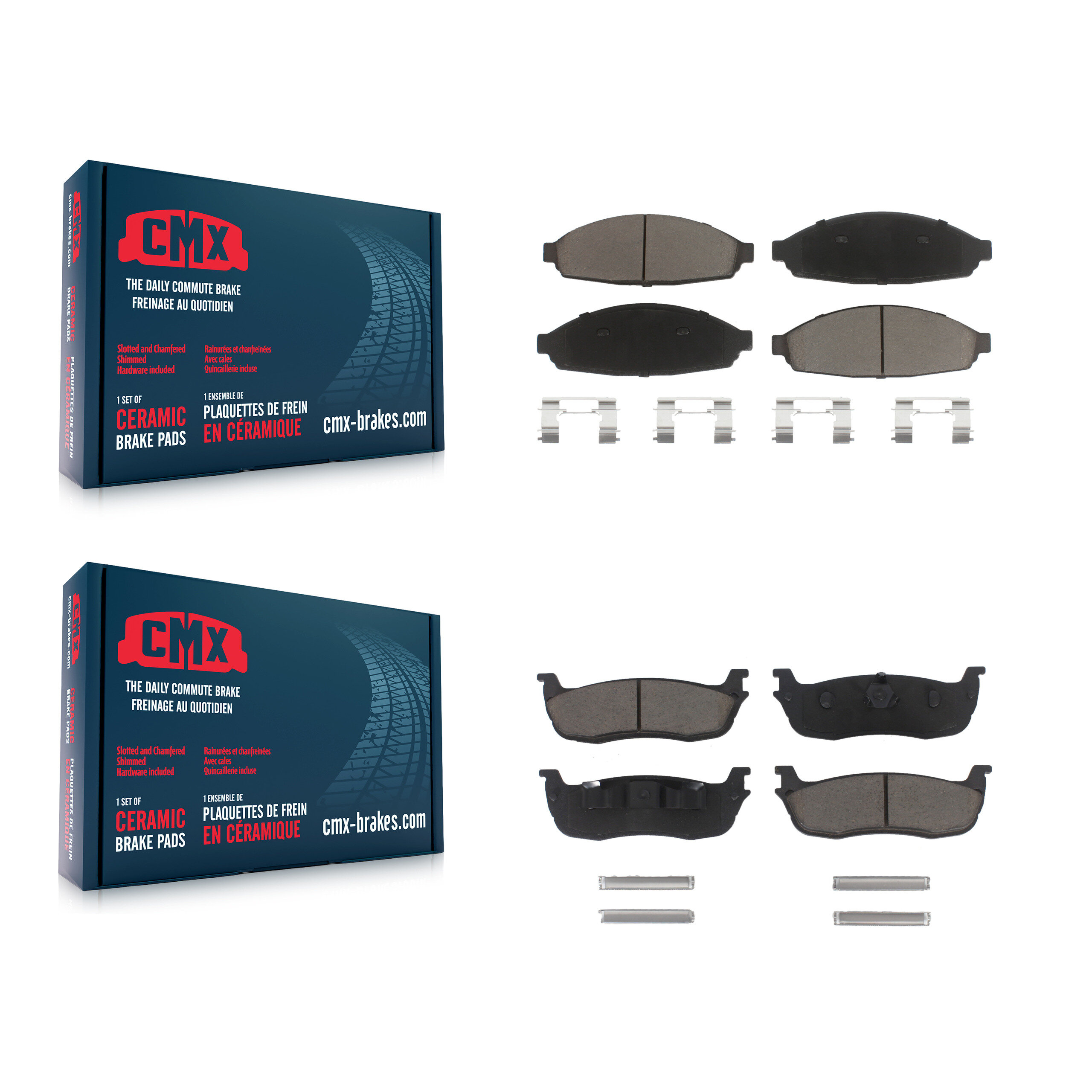 CMX - KCX-100404 - Front and Rear Disc Brake Pad Kits