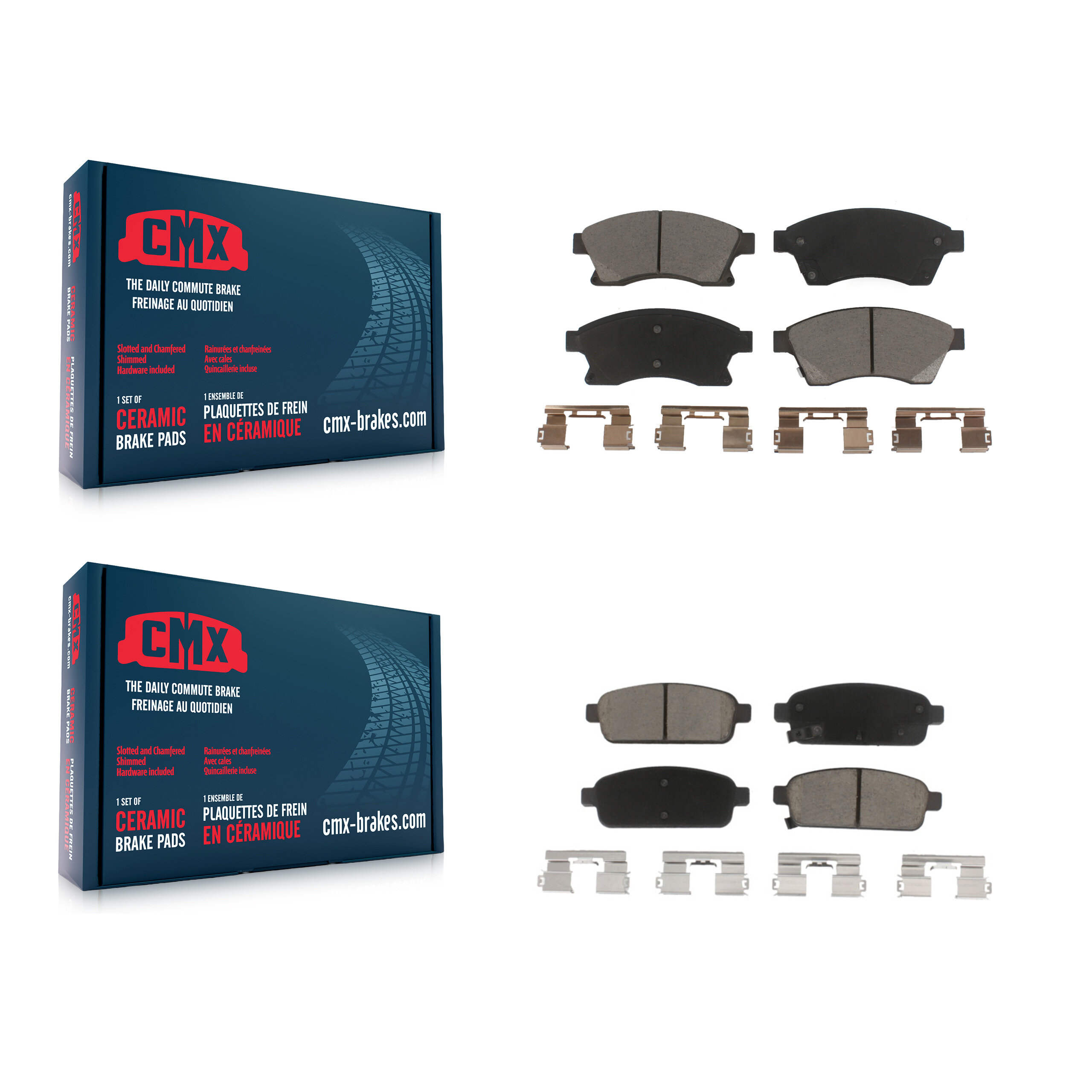 CMX - KCX-100409 - Front and Rear Disc Brake Pad Kits