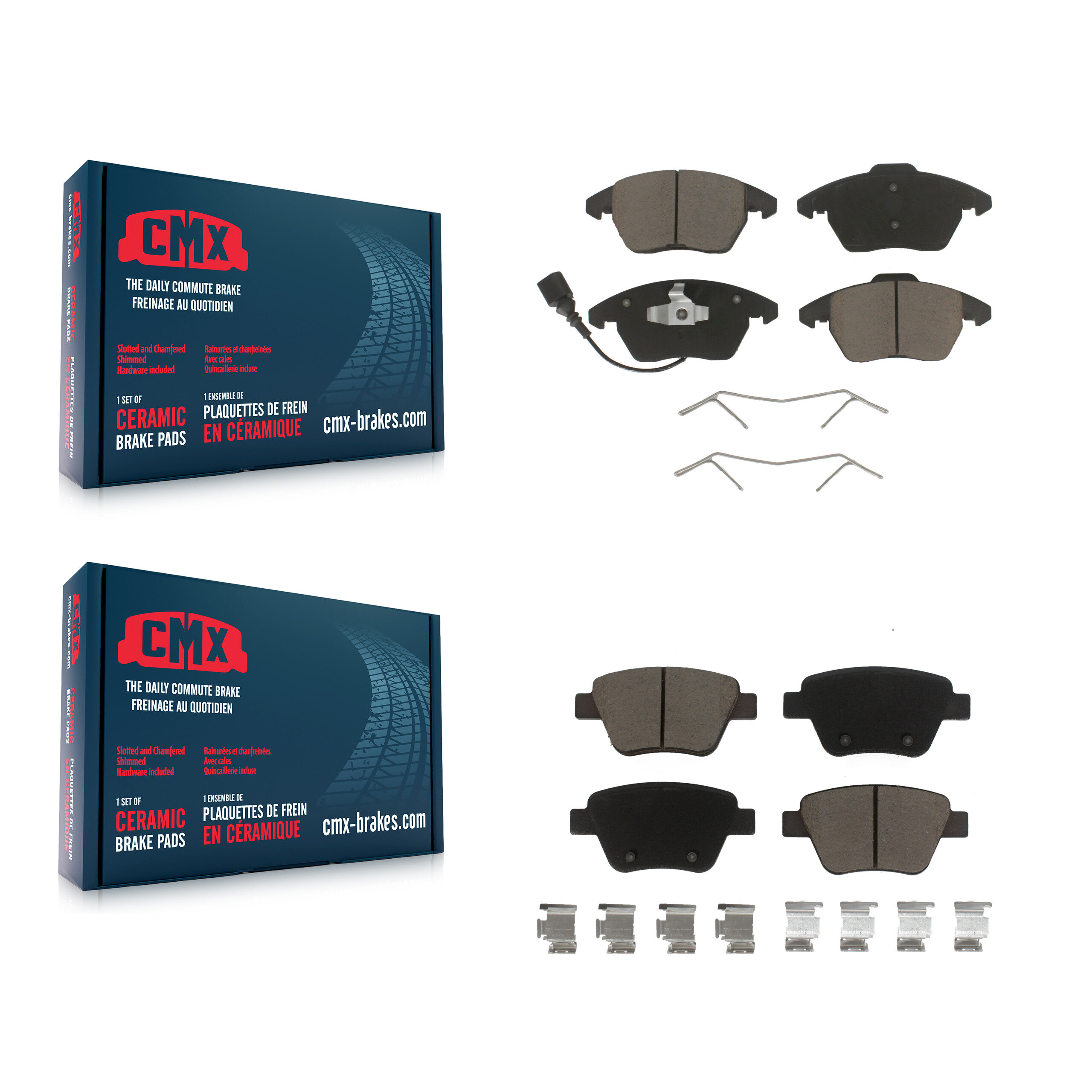 CMX - KCX-100412 - Front and Rear Disc Brake Pad Kits