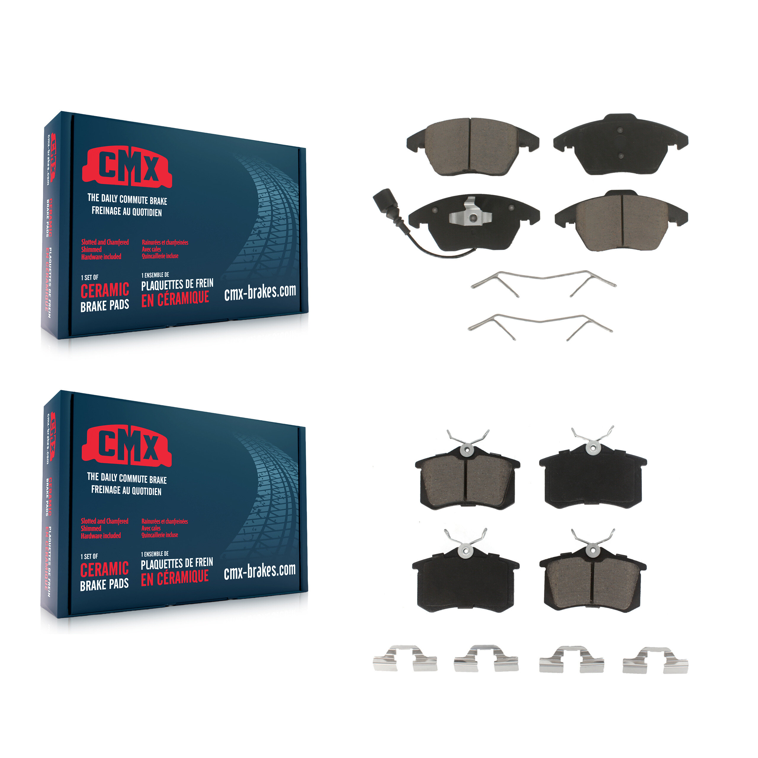 CMX - KCX-100413 - Front and Rear Disc Brake Pad Kits