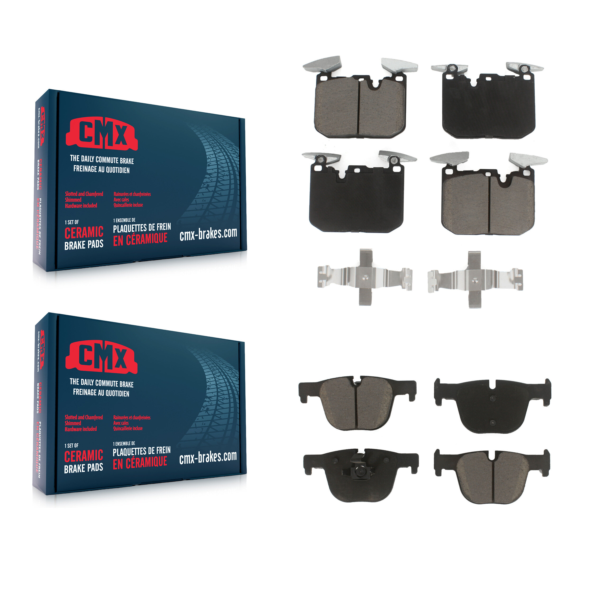 CMX - KCX-100421 - Front and Rear Disc Brake Pad Kits