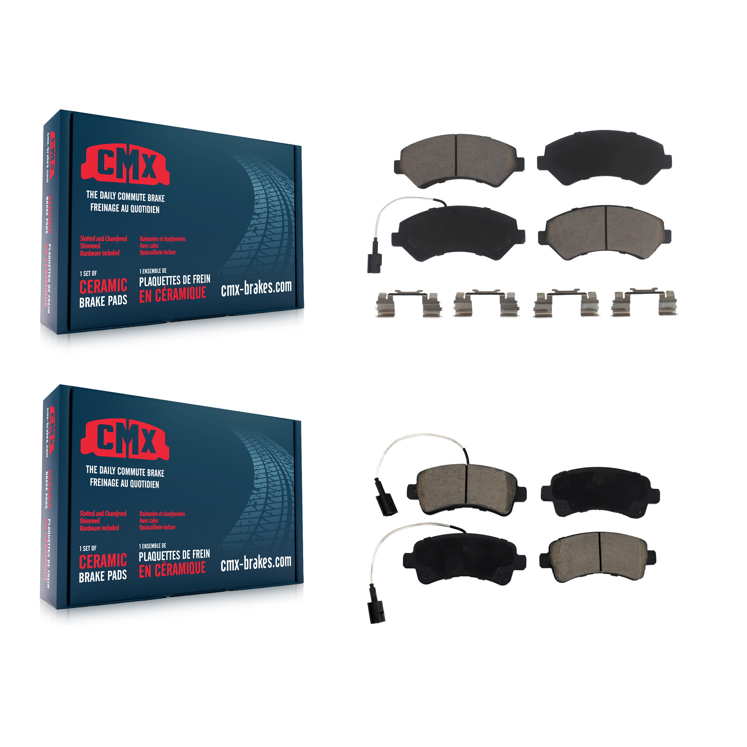 CMX - KCX-100424 - Front and Rear Disc Brake Pad Kits