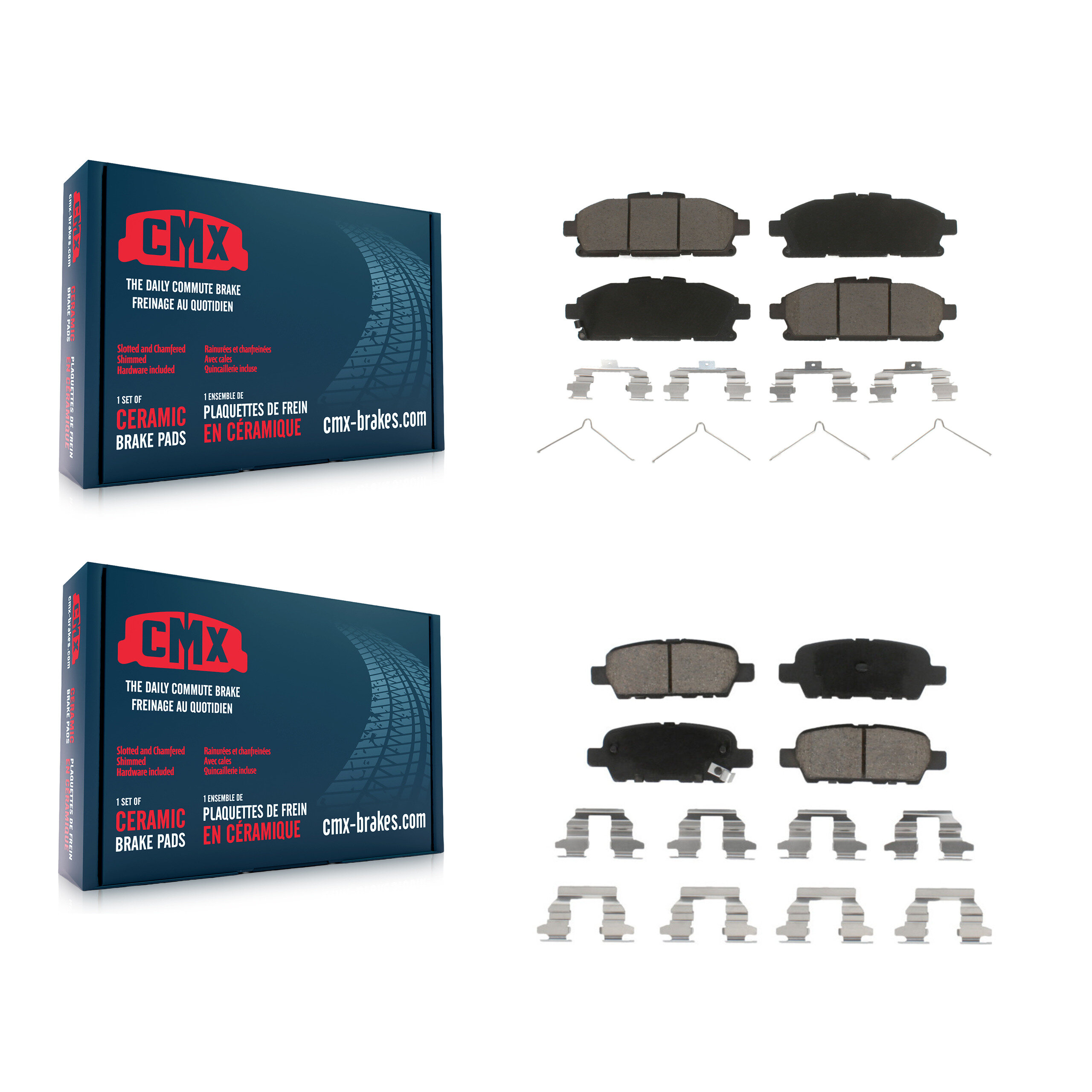 CMX - KCX-100428 - Front and Rear Disc Brake Pad Kits