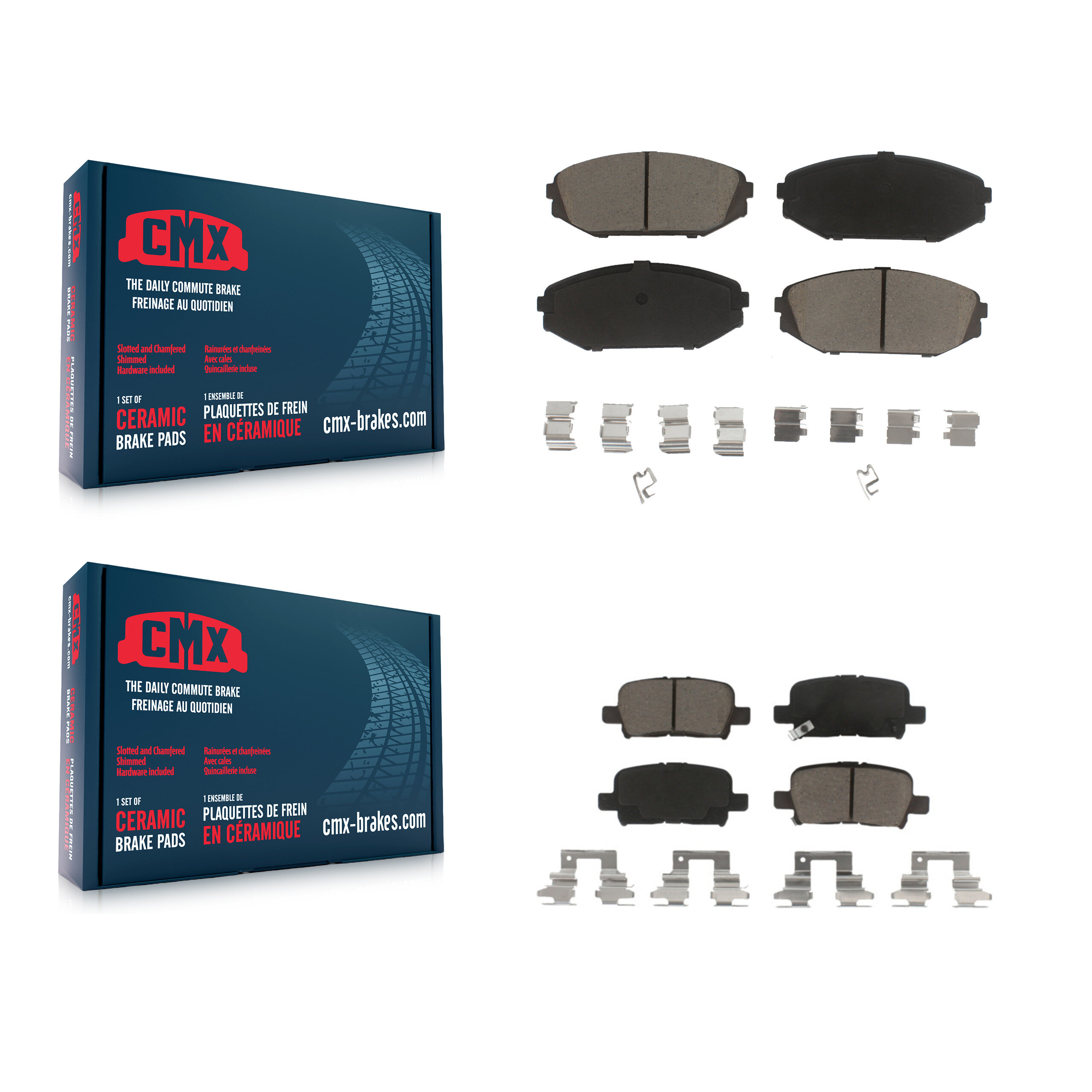 CMX - KCX-100508 - Front and Rear Disc Brake Pad Kits