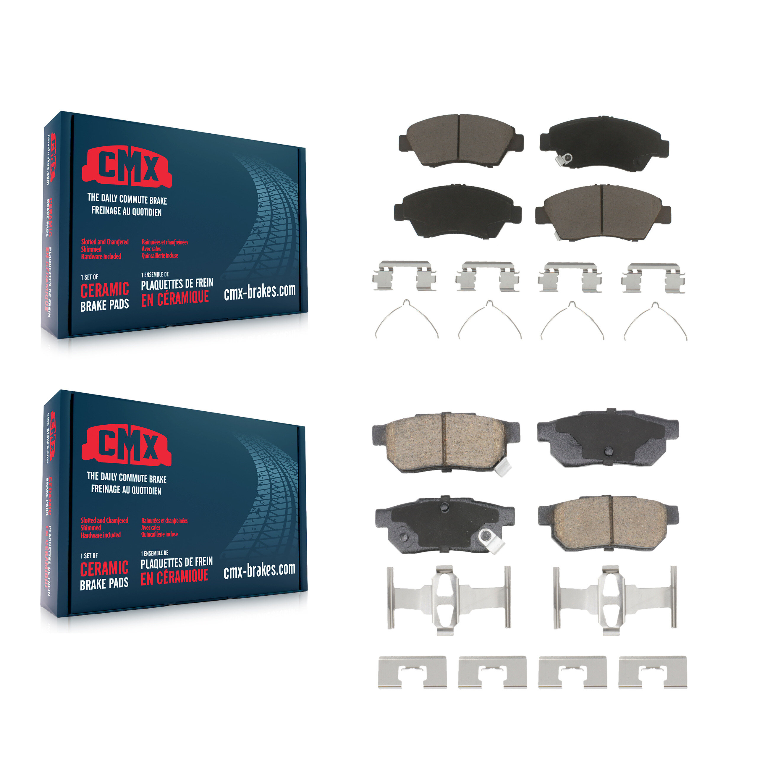 CMX - KCX-100607 - Front and Rear Disc Brake Pad Kits